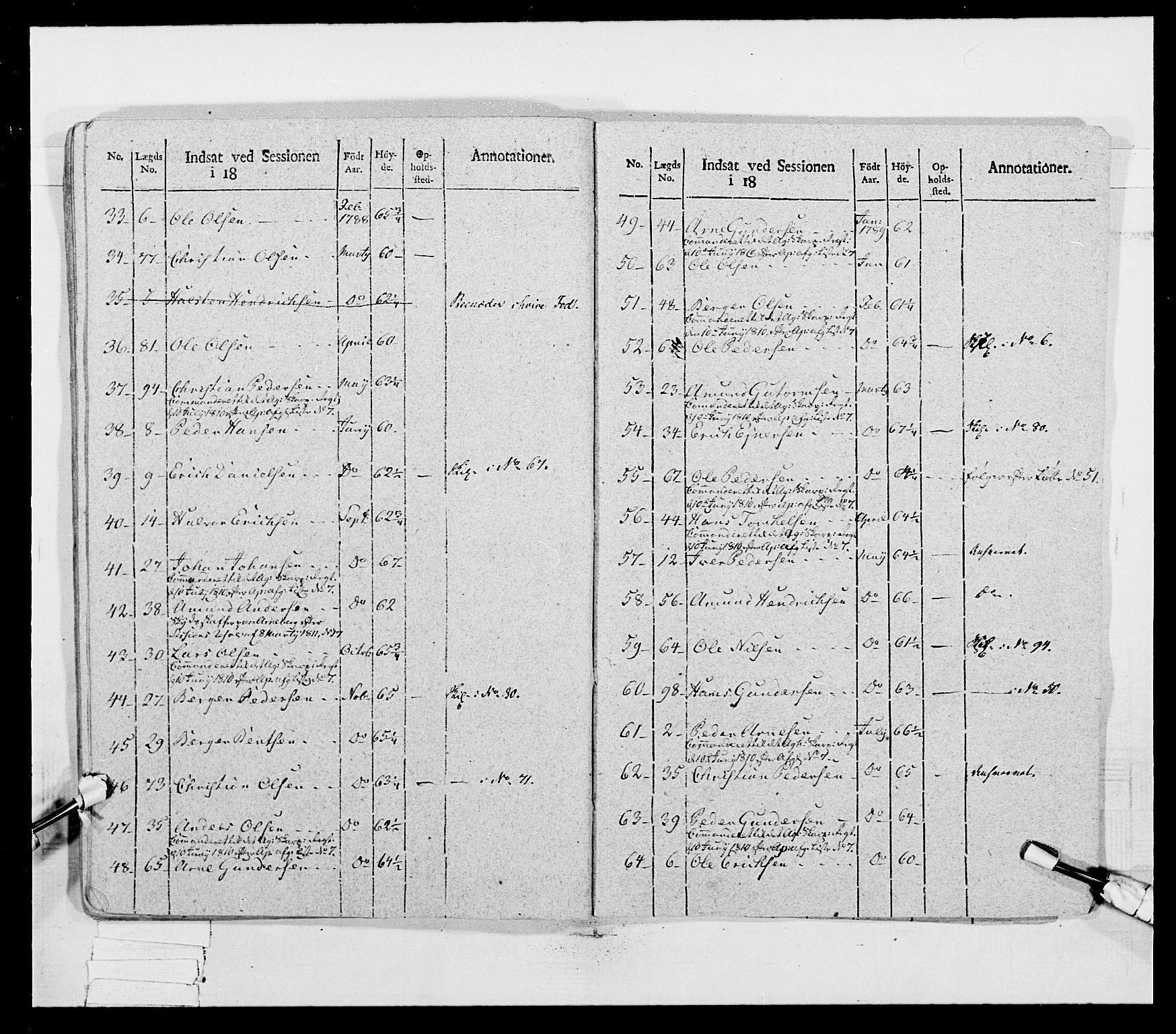 Generalitets- og kommissariatskollegiet, Det kongelige norske kommissariatskollegium, AV/RA-EA-5420/E/Eh/L0027: Skiløperkompaniene, 1812-1832, p. 46