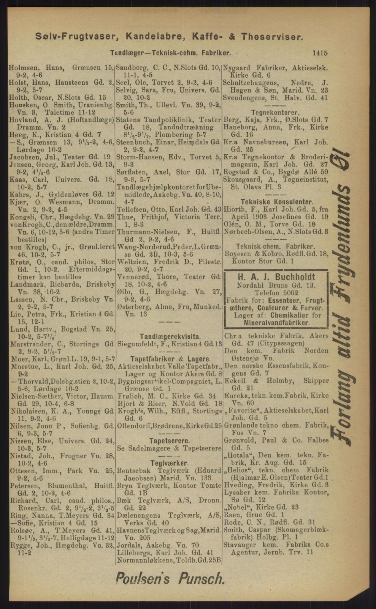 Kristiania/Oslo adressebok, PUBL/-, 1903, p. 1415