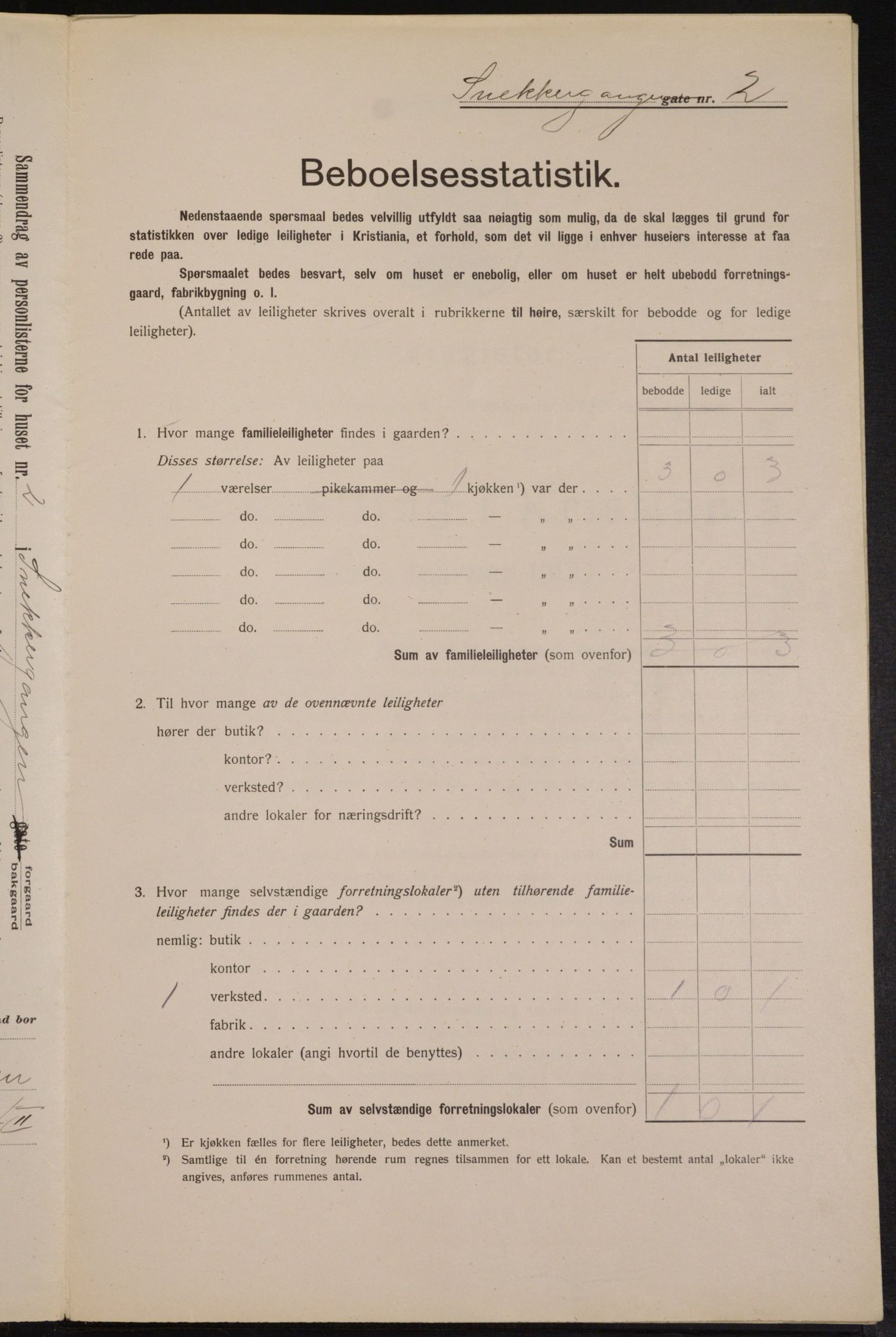 OBA, Municipal Census 1913 for Kristiania, 1913, p. 97957