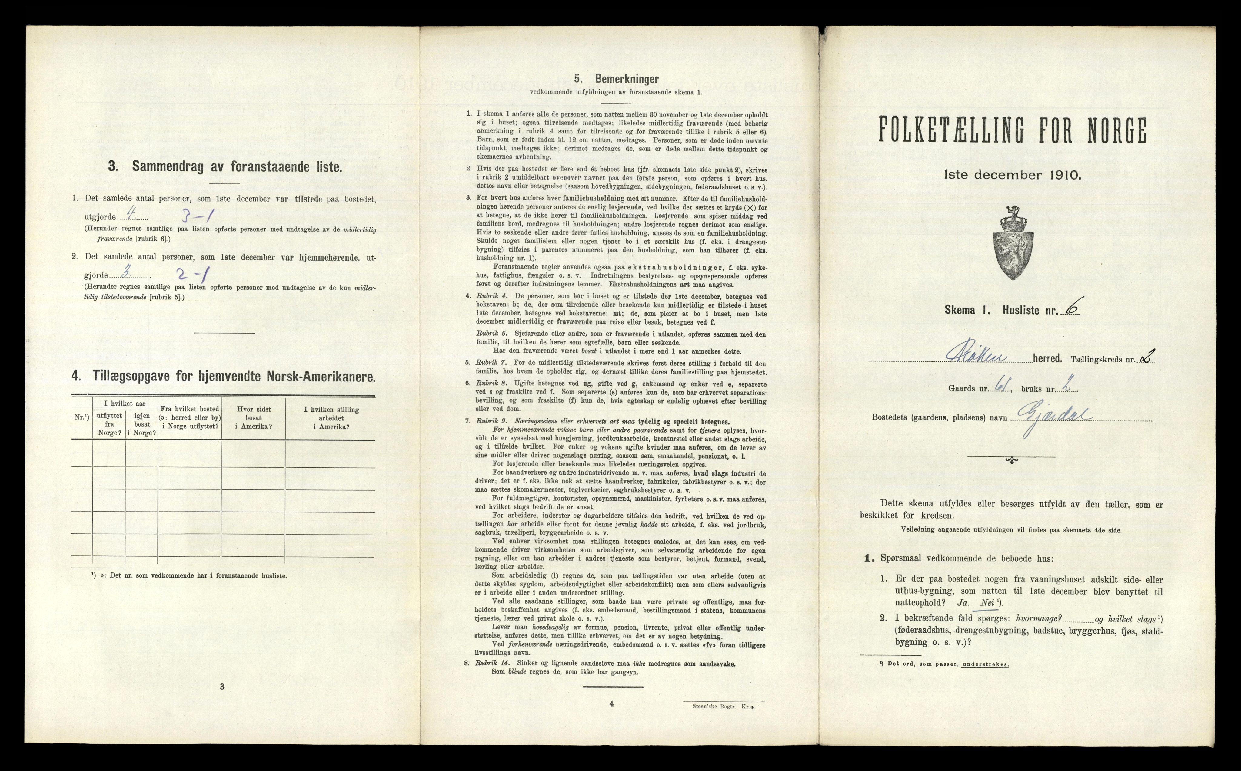 RA, 1910 census for Røyken, 1910, p. 171