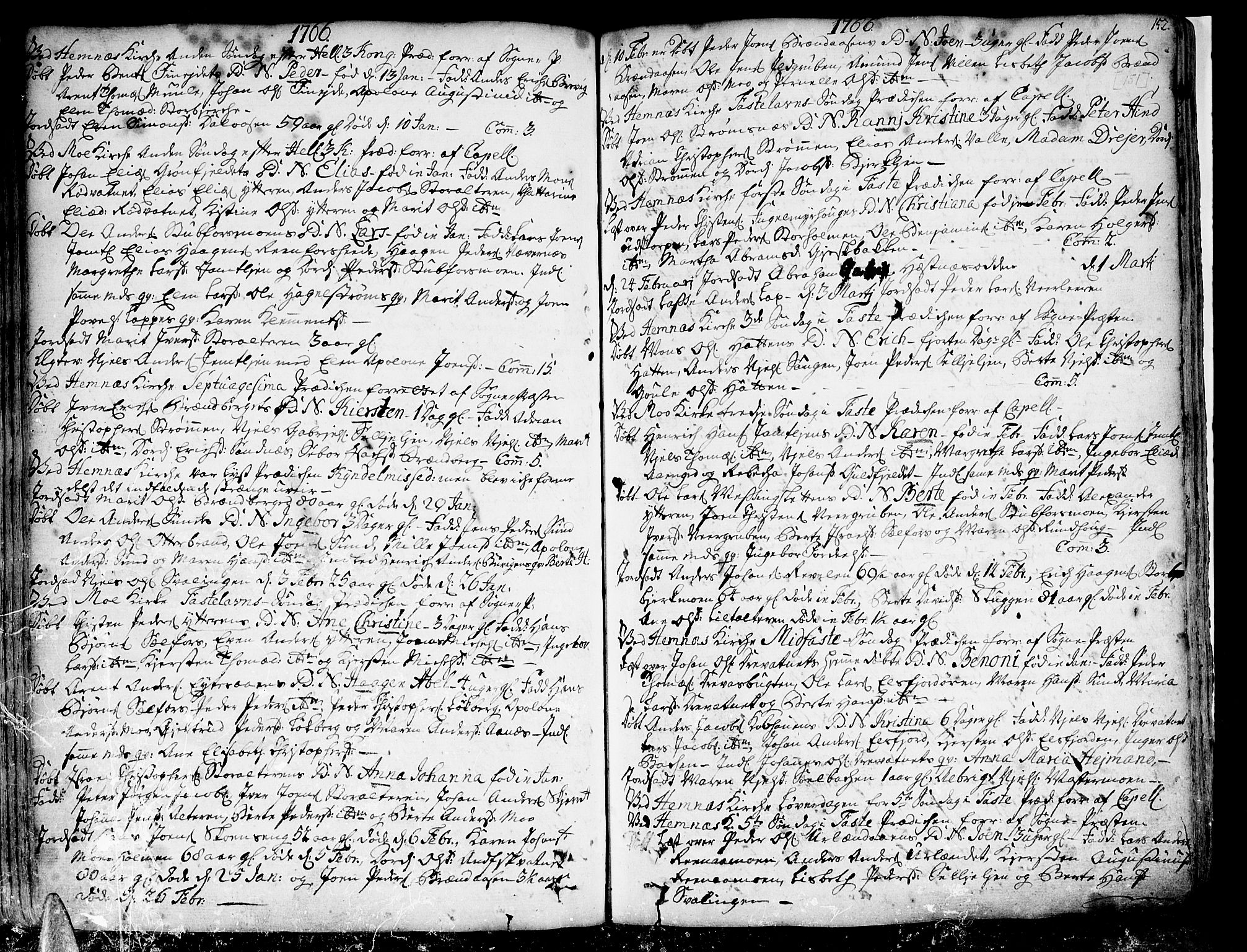 Ministerialprotokoller, klokkerbøker og fødselsregistre - Nordland, SAT/A-1459/825/L0348: Parish register (official) no. 825A04, 1752-1788, p. 151