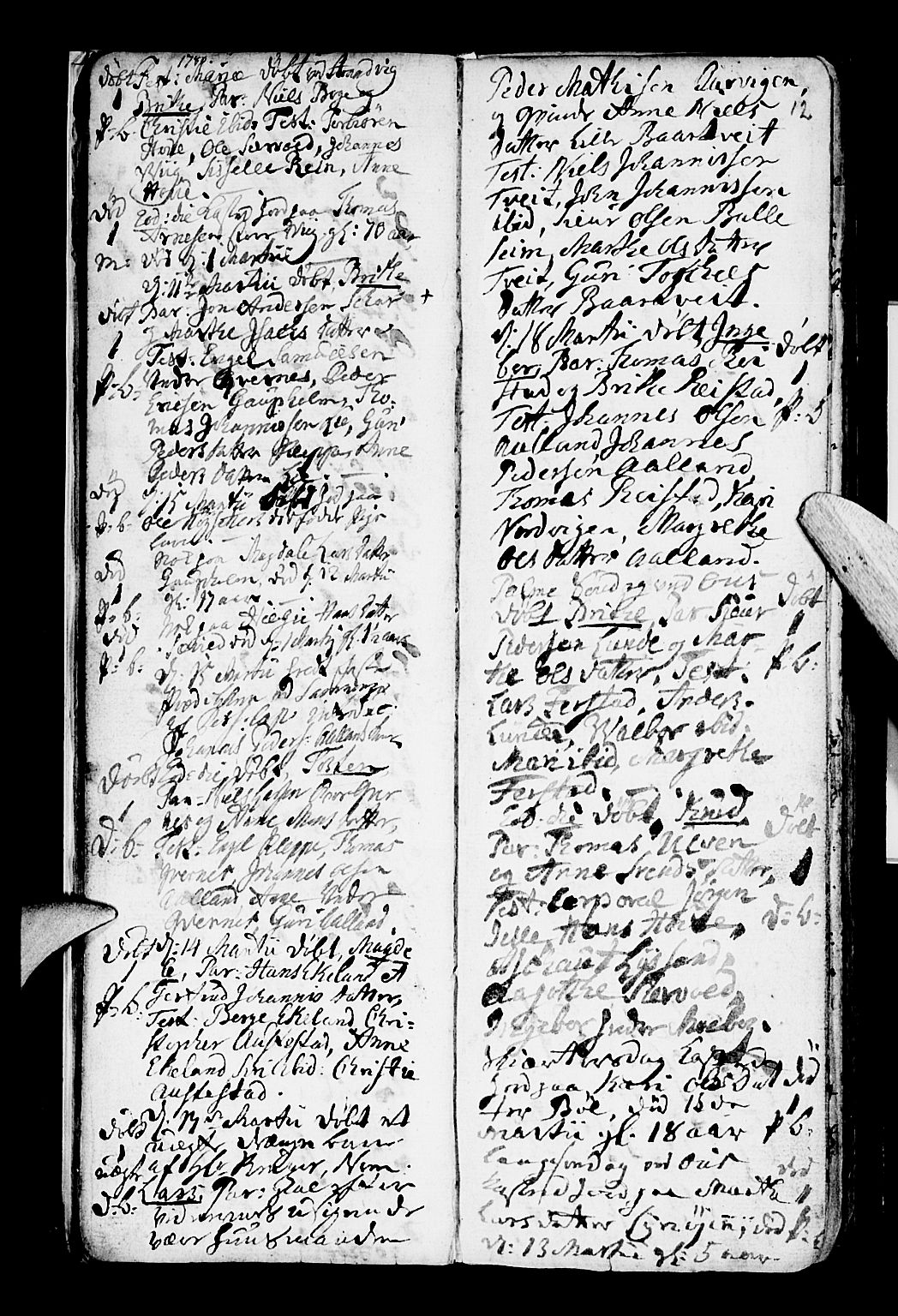 Os sokneprestembete, SAB/A-99929: Parish register (official) no. A 10, 1779-1788, p. 12