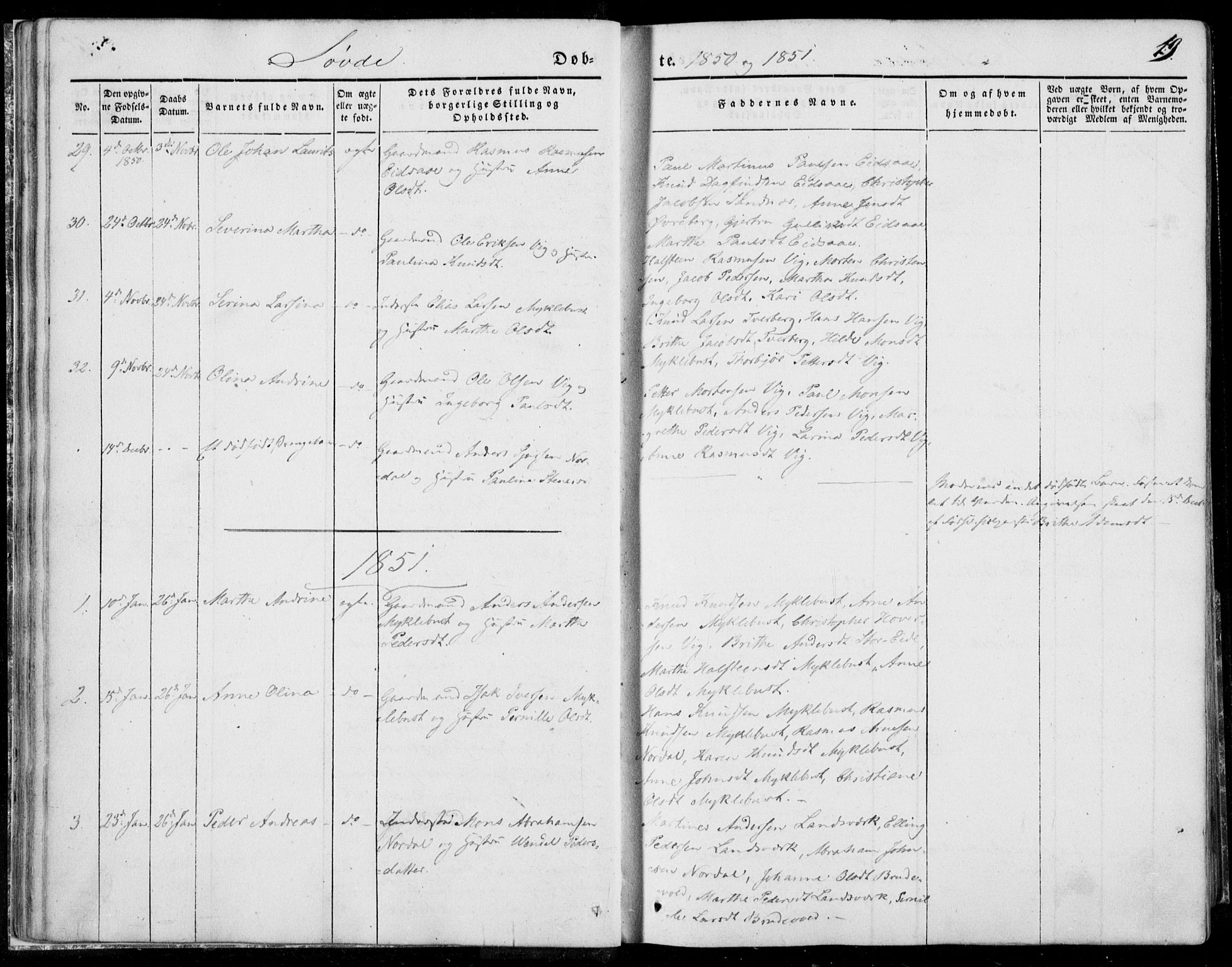 Ministerialprotokoller, klokkerbøker og fødselsregistre - Møre og Romsdal, SAT/A-1454/502/L0023: Parish register (official) no. 502A01, 1844-1873, p. 19