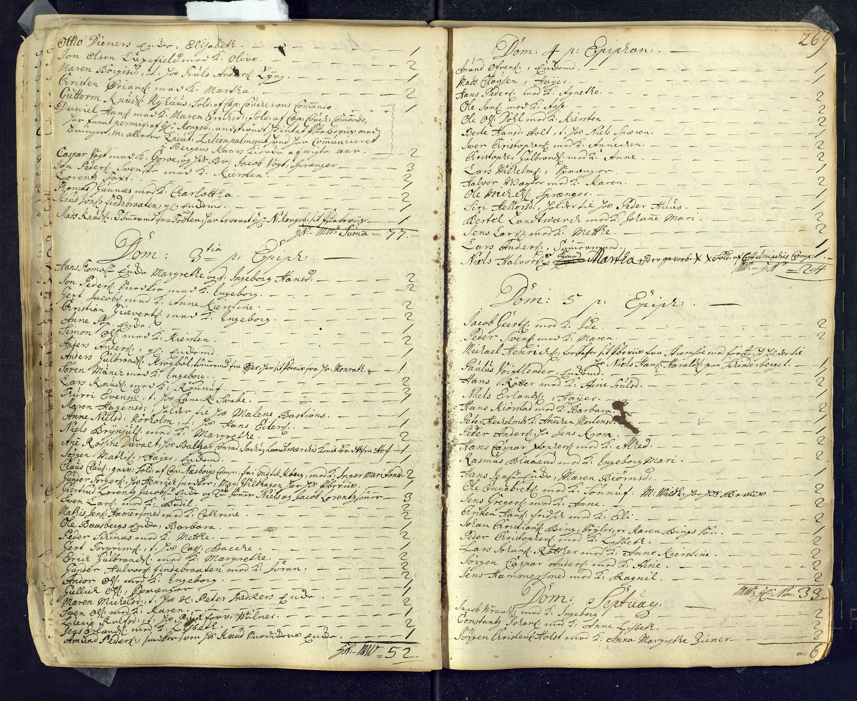 Kongsberg kirkebøker, SAKO/A-22/M/Ma/L0001: Communicants register no. 1, 1731-1739, p. 269