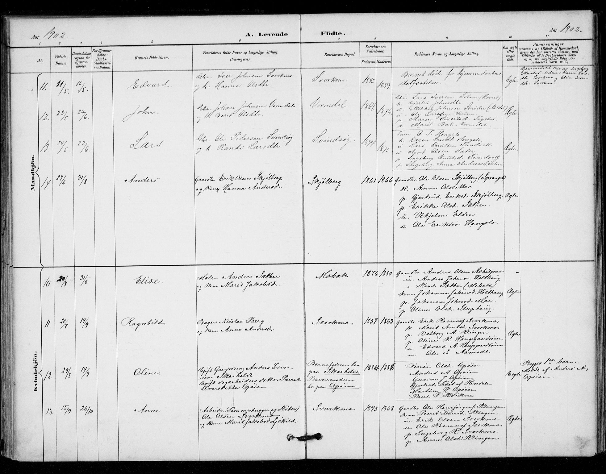 Ministerialprotokoller, klokkerbøker og fødselsregistre - Sør-Trøndelag, AV/SAT-A-1456/671/L0841: Parish register (official) no. 671A03, 1893-1915