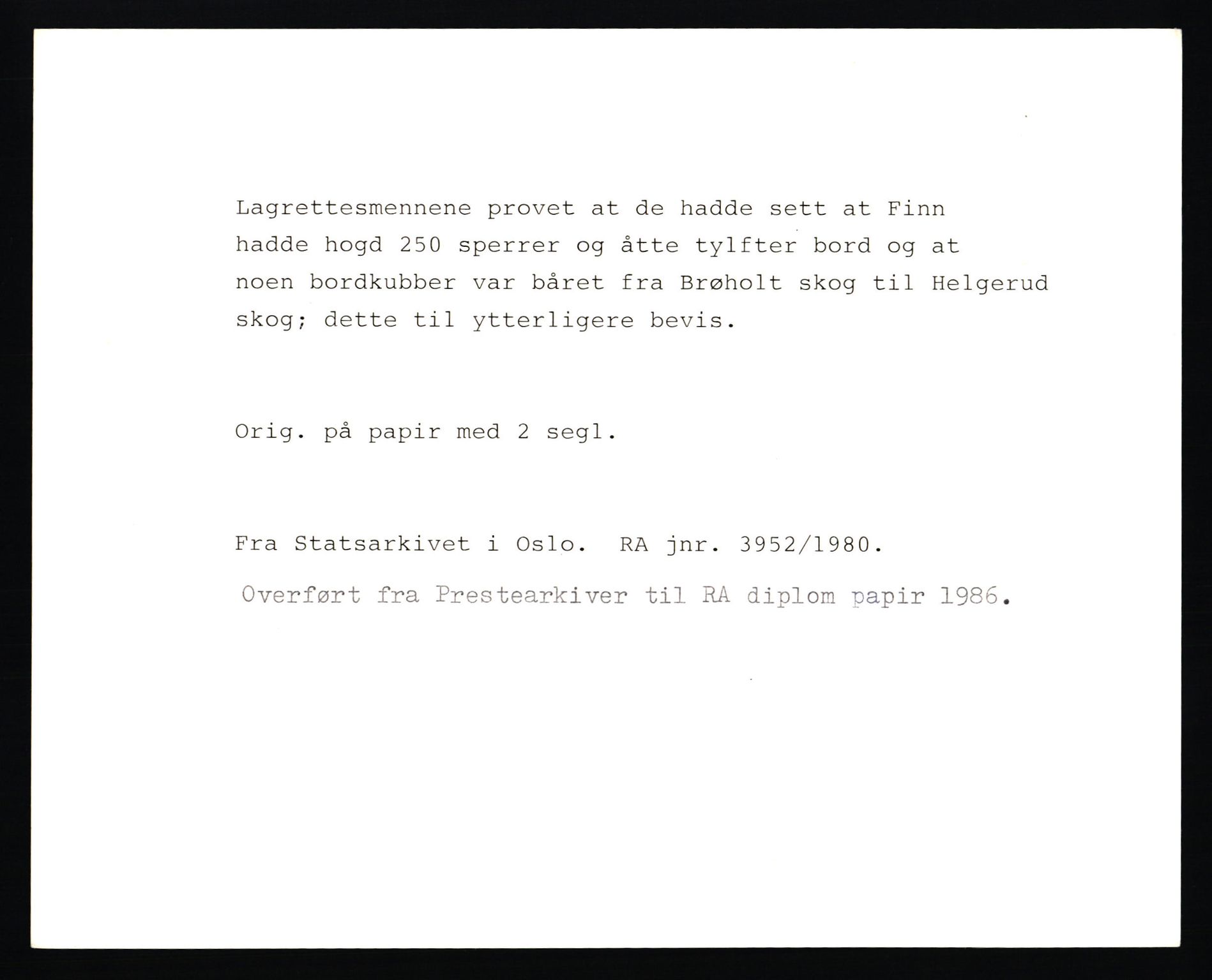 Riksarkivets diplomsamling, AV/RA-EA-5965/F35/F35b/L0001: Riksarkivets diplomer, seddelregister, 1307-1566, p. 320