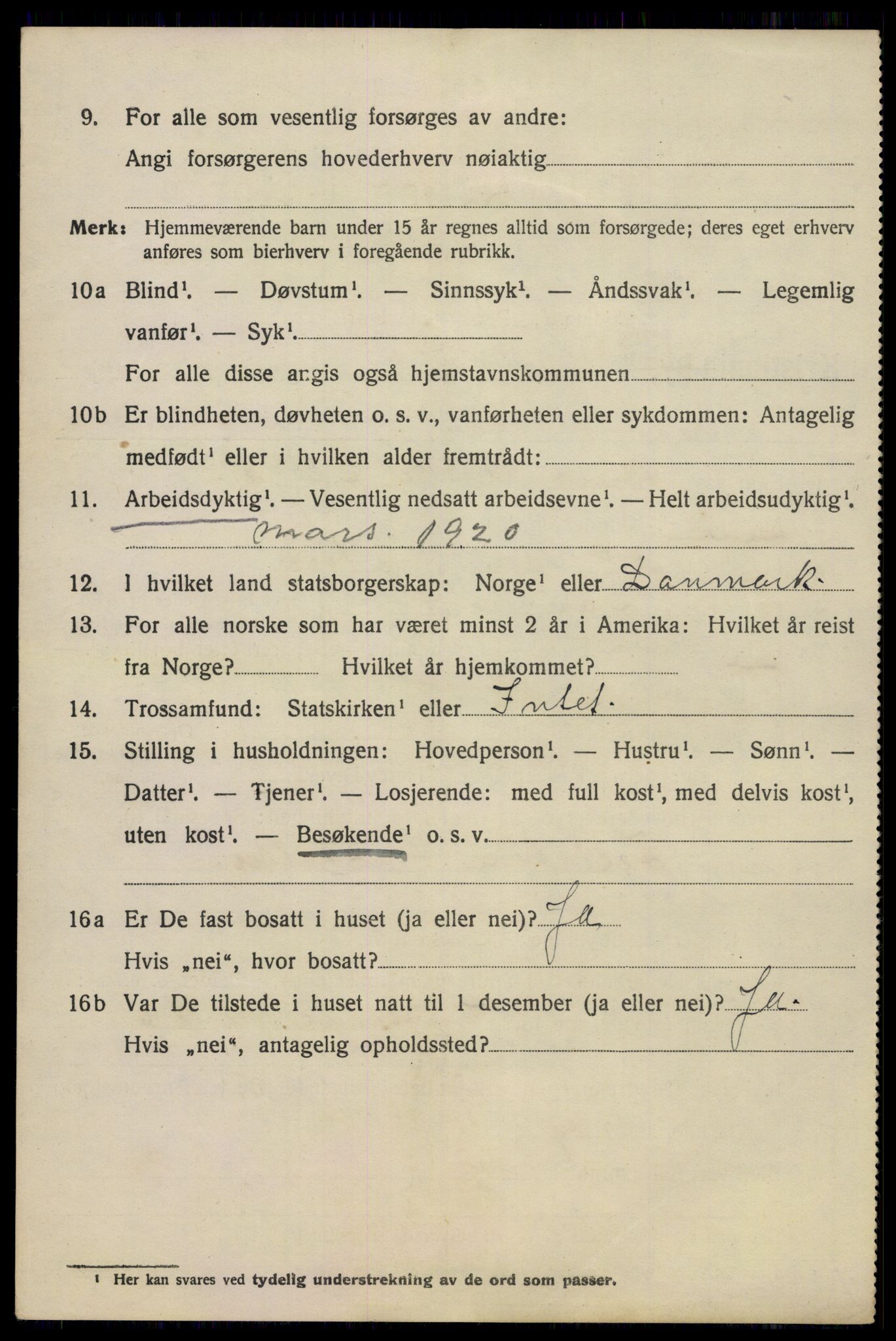 SAO, 1920 census for Kristiania, 1920, p. 136188