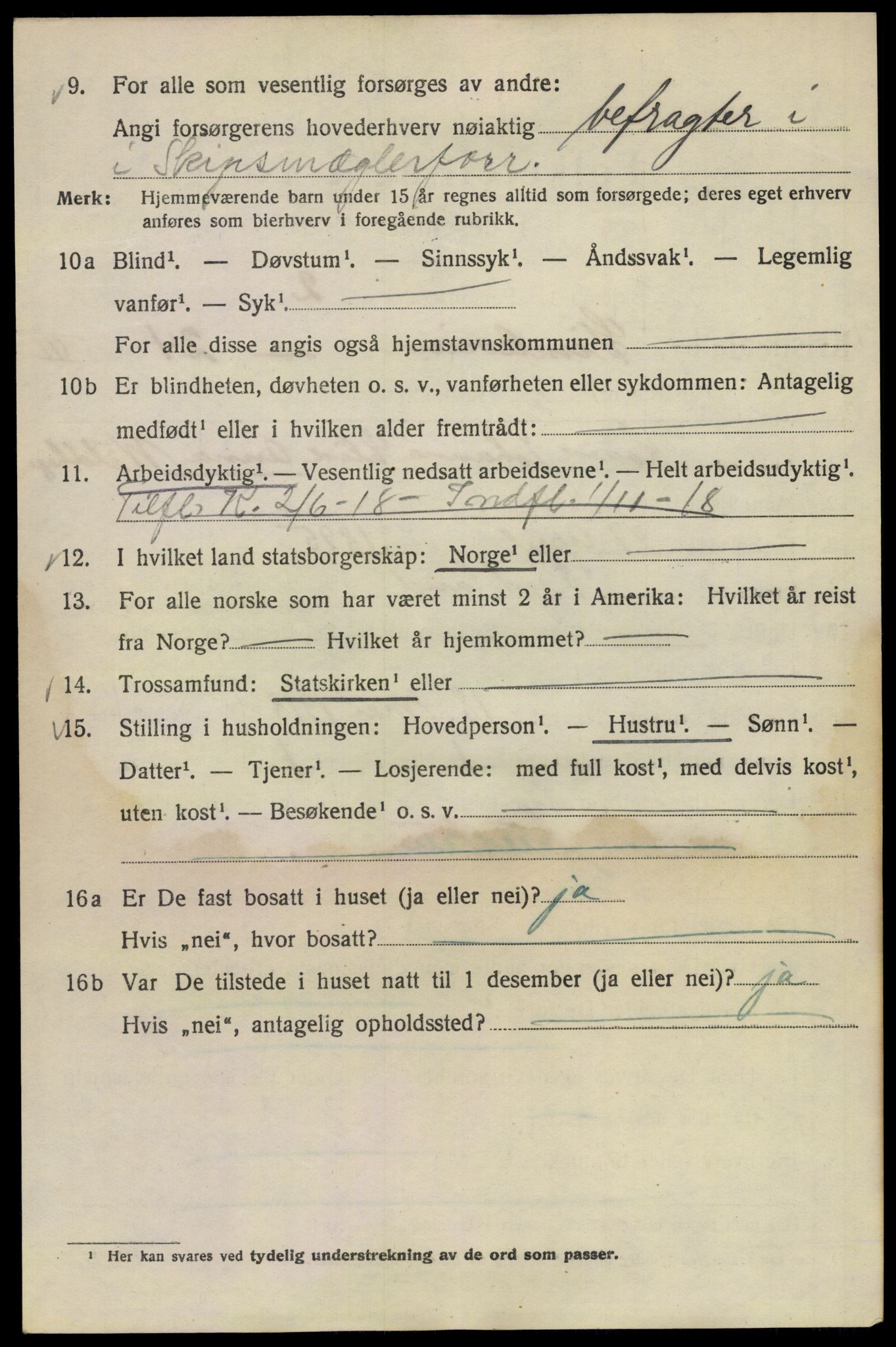 SAO, 1920 census for Kristiania, 1920, p. 248036