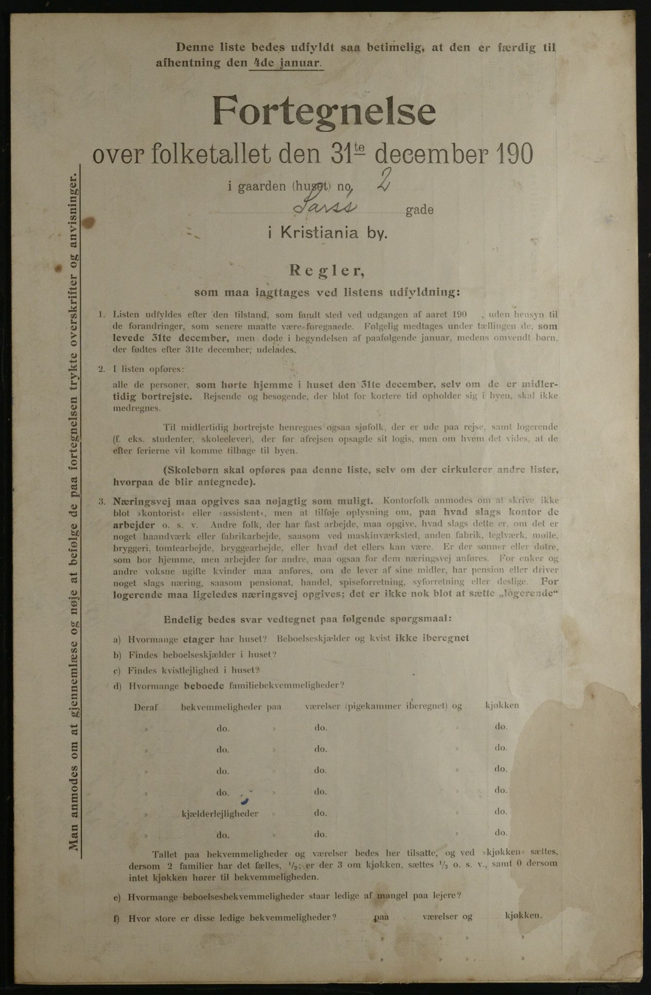 OBA, Municipal Census 1901 for Kristiania, 1901, p. 13857