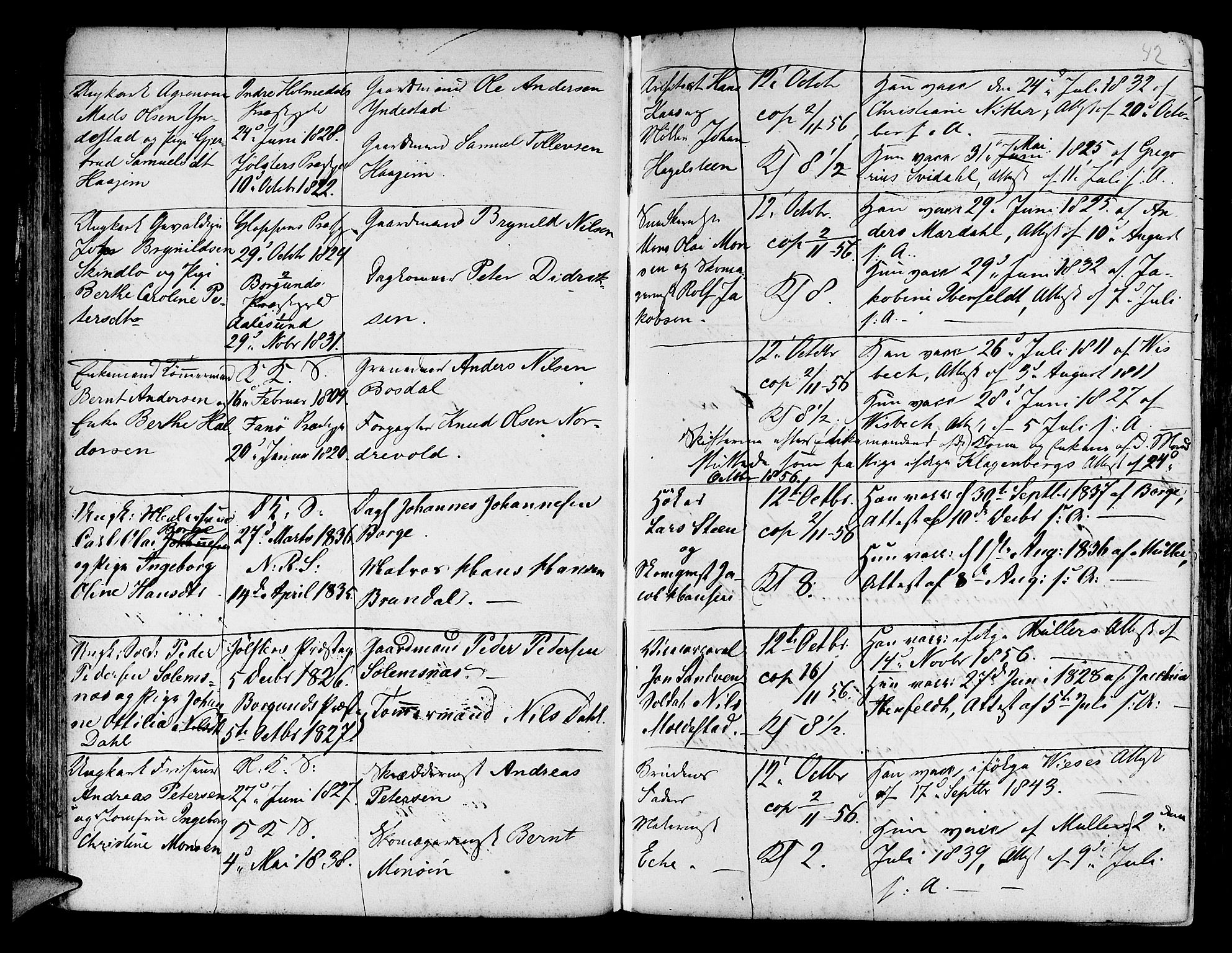 Korskirken sokneprestembete, AV/SAB-A-76101/H/Haa/L0009: Parish register (official) no. A 9, 1743-1861, p. 42