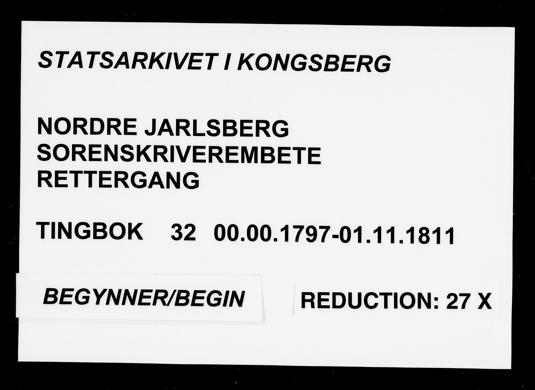 Nordre Jarlsberg sorenskriveri, AV/SAKO-A-80/F/Fa/Faa/L0032: Tingbok, 1797-1811