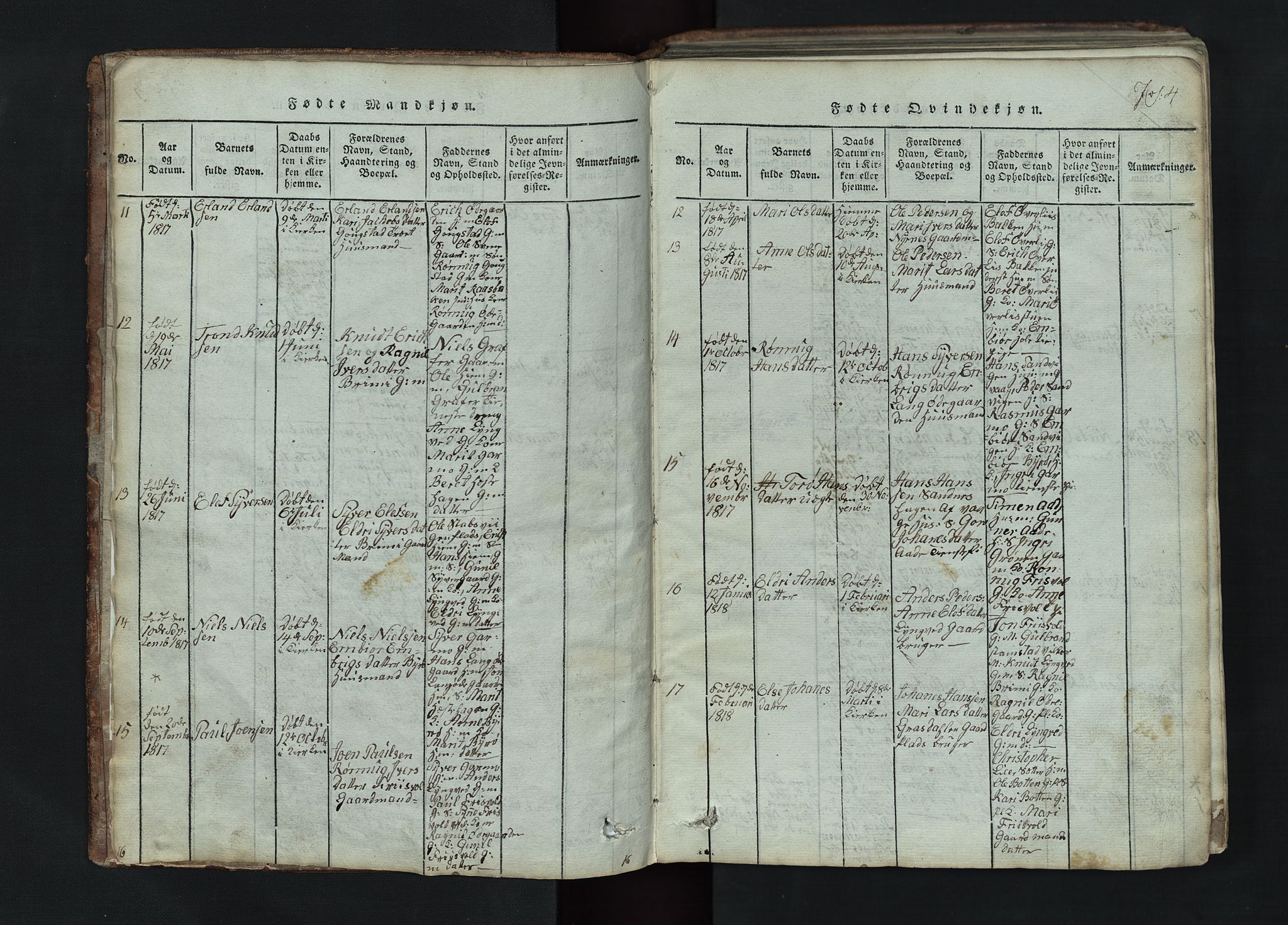Lom prestekontor, SAH/PREST-070/L/L0002: Parish register (copy) no. 2, 1815-1844, p. 4