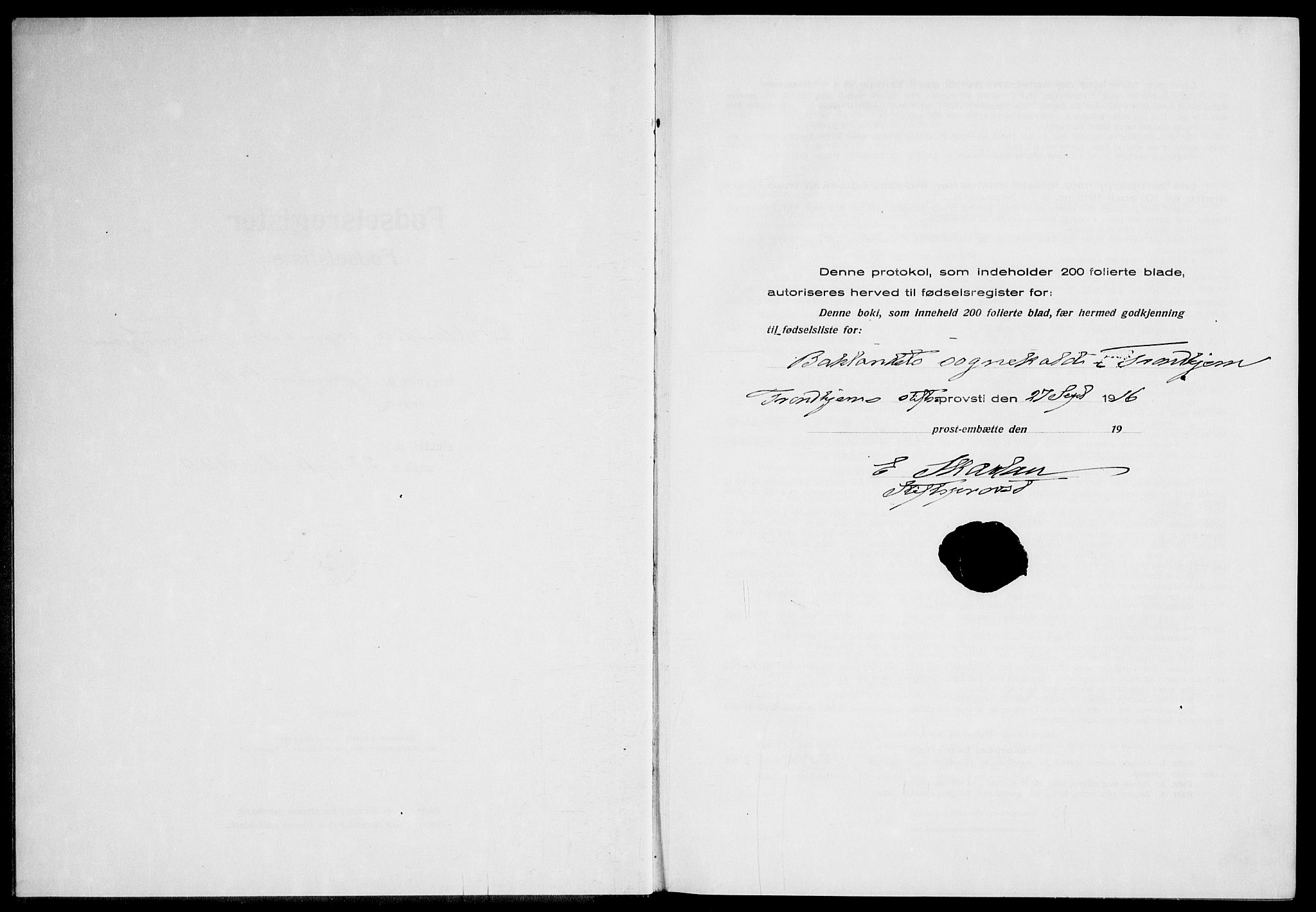 Ministerialprotokoller, klokkerbøker og fødselsregistre - Sør-Trøndelag, SAT/A-1456/604/L0232: Birth register no. 604.II.4.1, 1916-1920