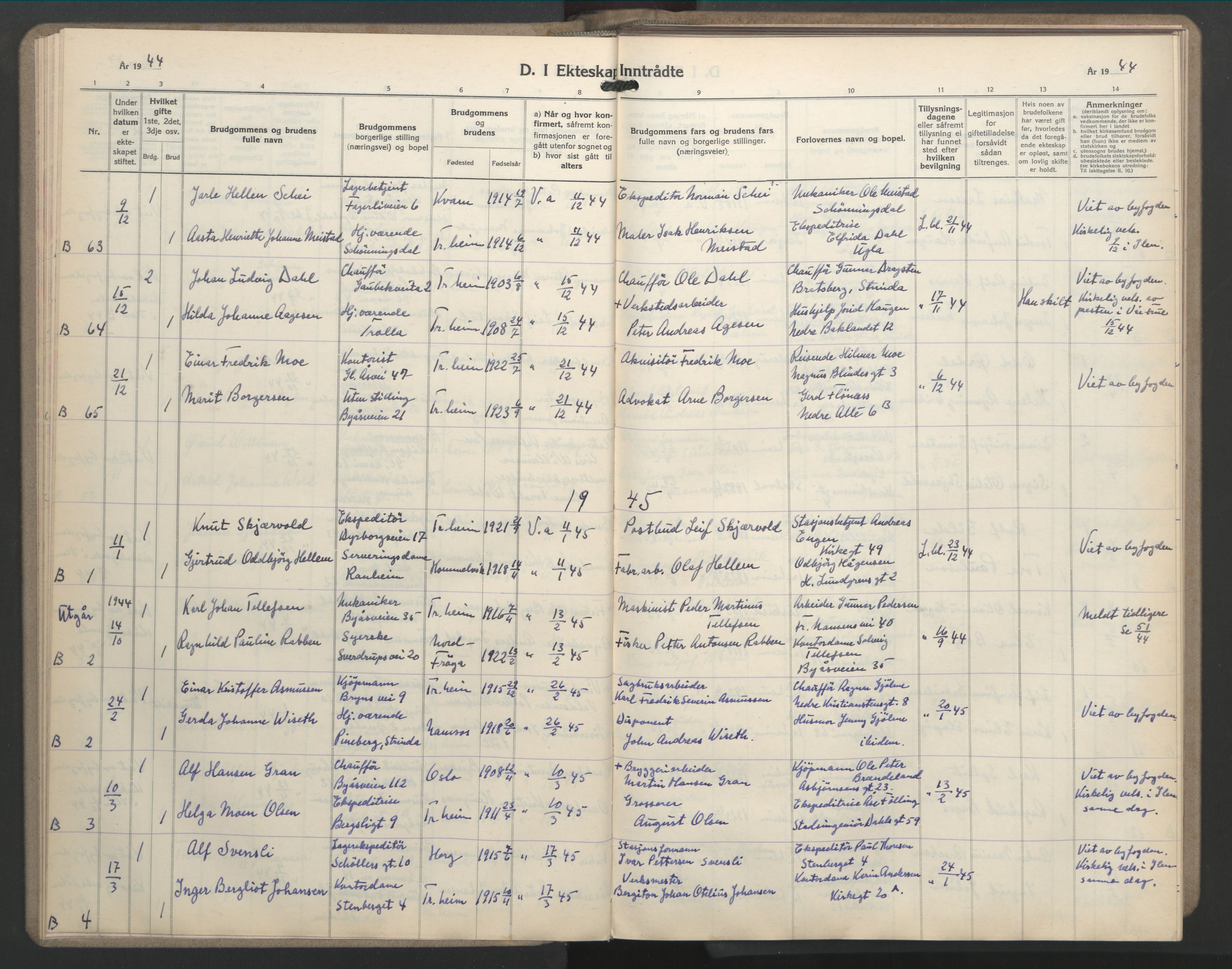 Ministerialprotokoller, klokkerbøker og fødselsregistre - Sør-Trøndelag, SAT/A-1456/603/L0177: Parish register (copy) no. 603C05, 1941-1952, p. 29