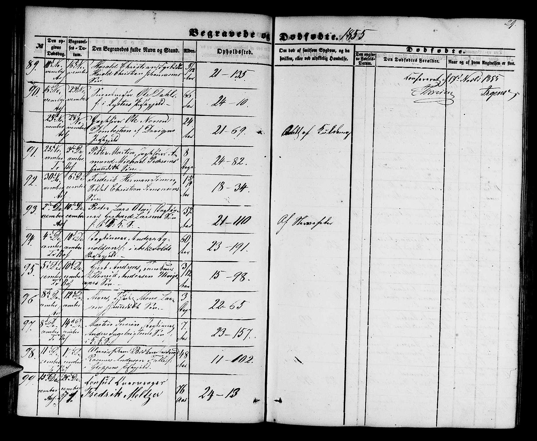 Korskirken sokneprestembete, AV/SAB-A-76101/H/Hab: Parish register (copy) no. E 2, 1851-1871, p. 29