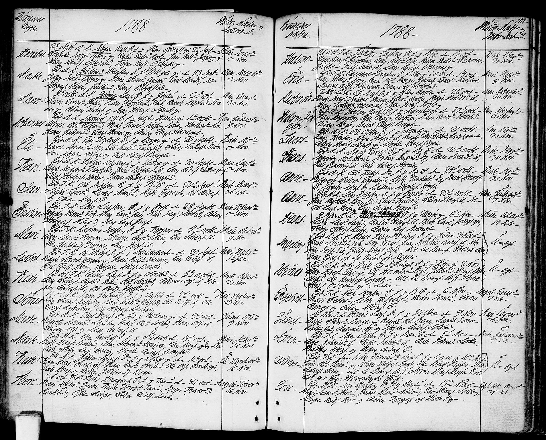Asker prestekontor Kirkebøker, SAO/A-10256a/F/Fa/L0003: Parish register (official) no. I 3, 1767-1807, p. 101