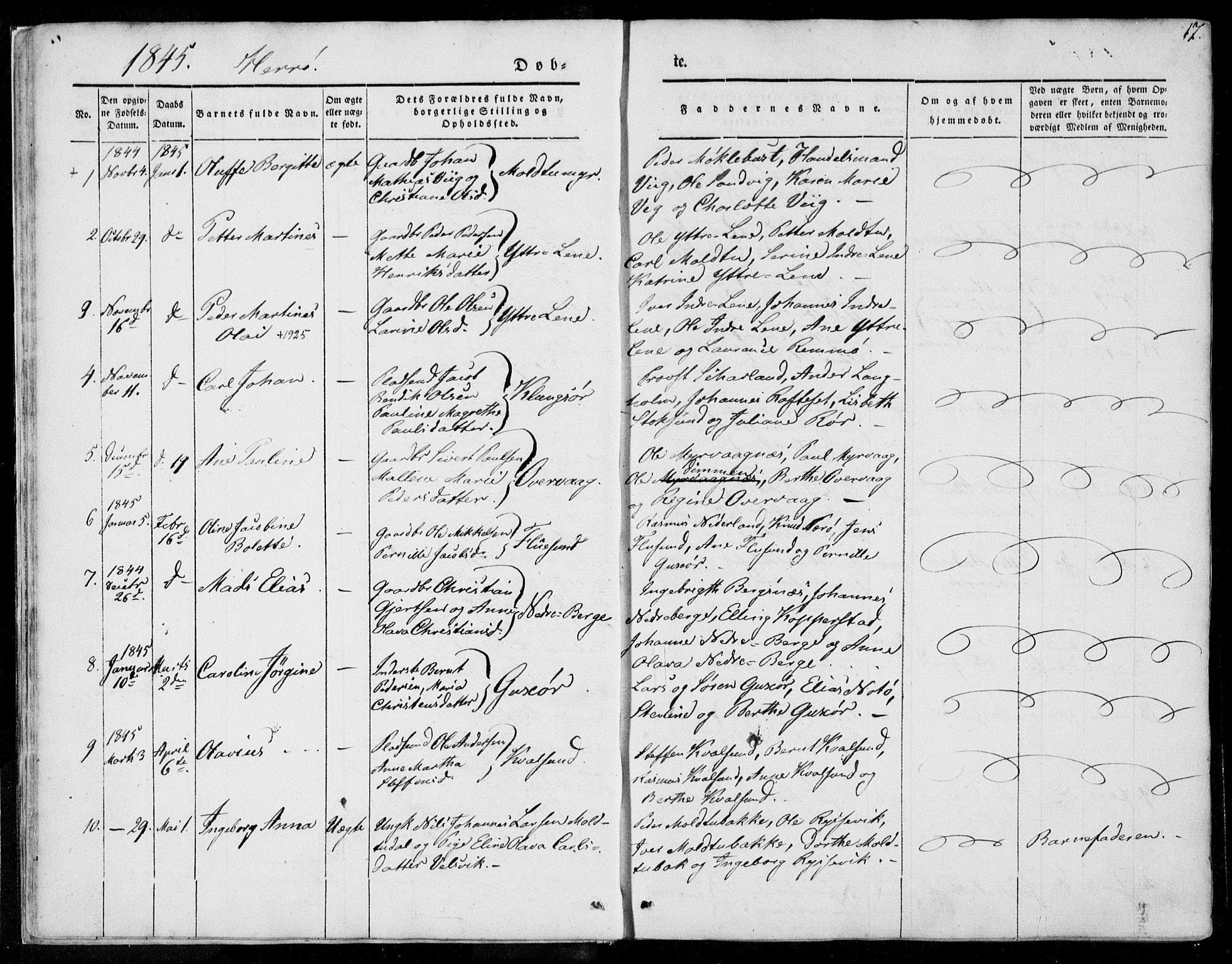 Ministerialprotokoller, klokkerbøker og fødselsregistre - Møre og Romsdal, AV/SAT-A-1454/507/L0070: Parish register (official) no. 507A05, 1842-1873, p. 17