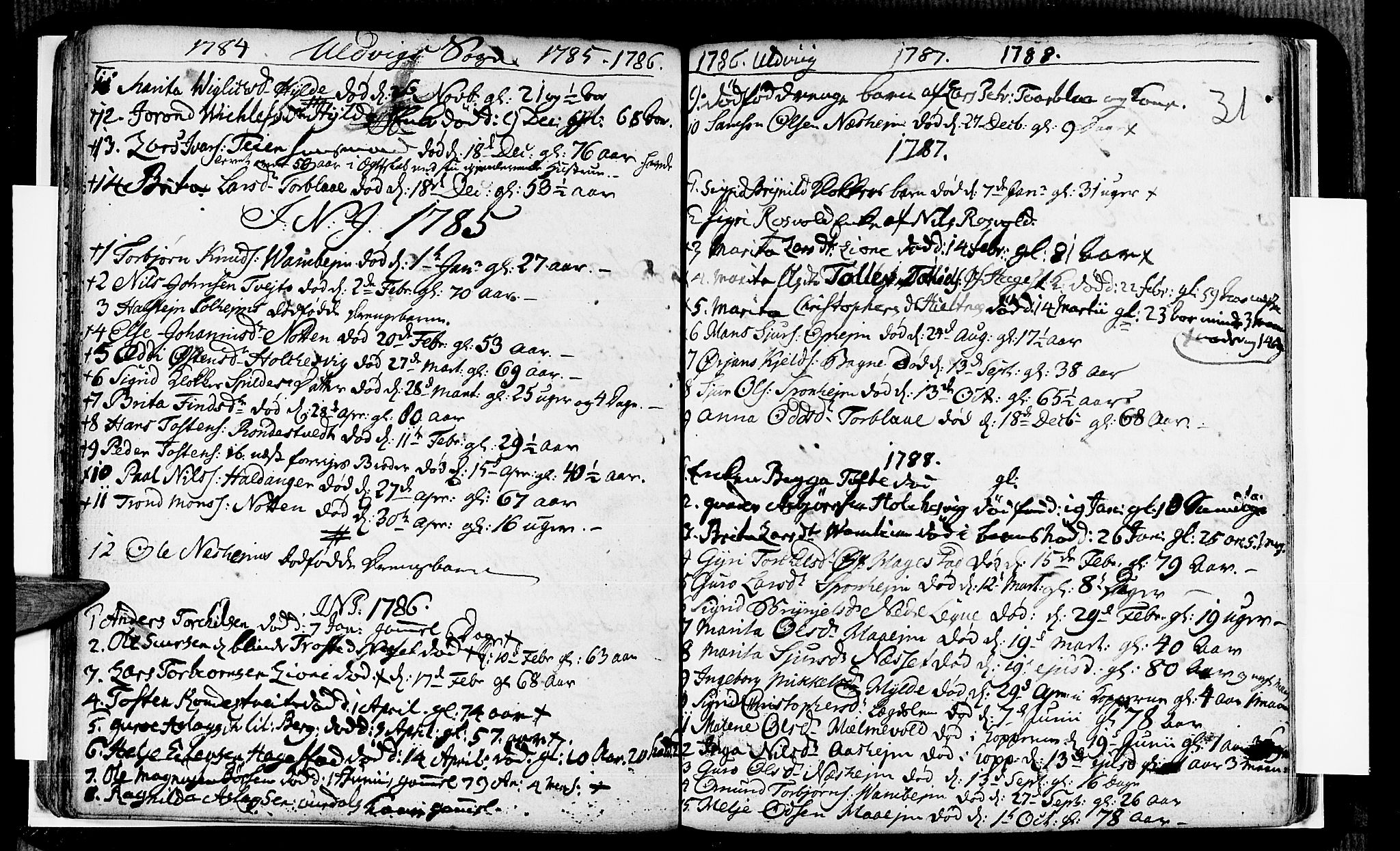 Ulvik sokneprestembete, SAB/A-78801/H/Haa: Parish register (official) no. A 8, 1743-1792, p. 31