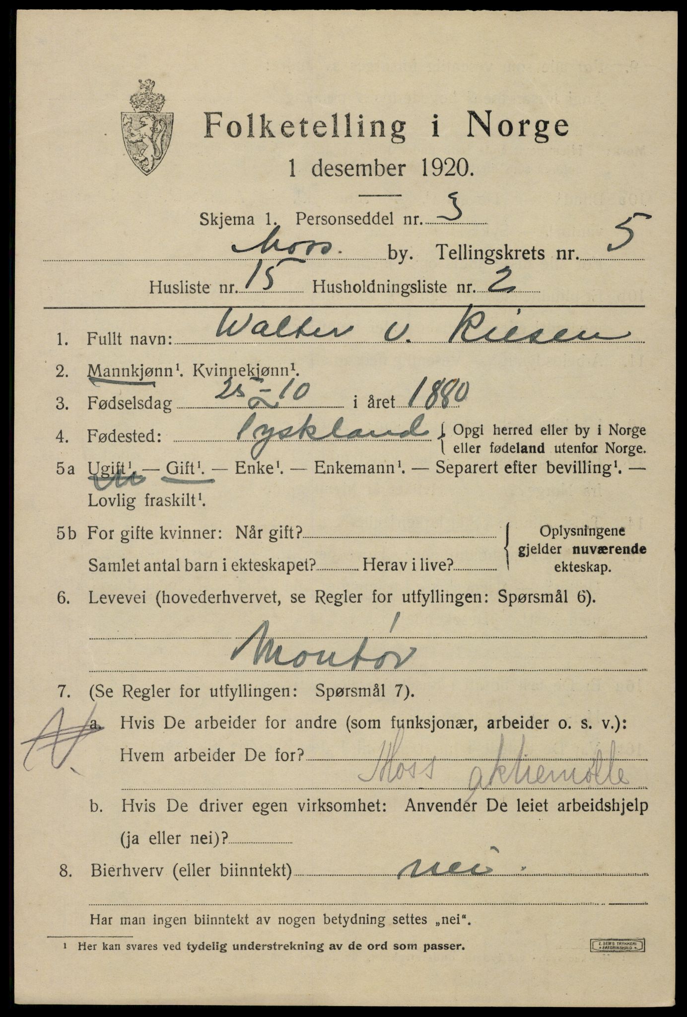 SAO, 1920 census for Moss, 1920, p. 15903