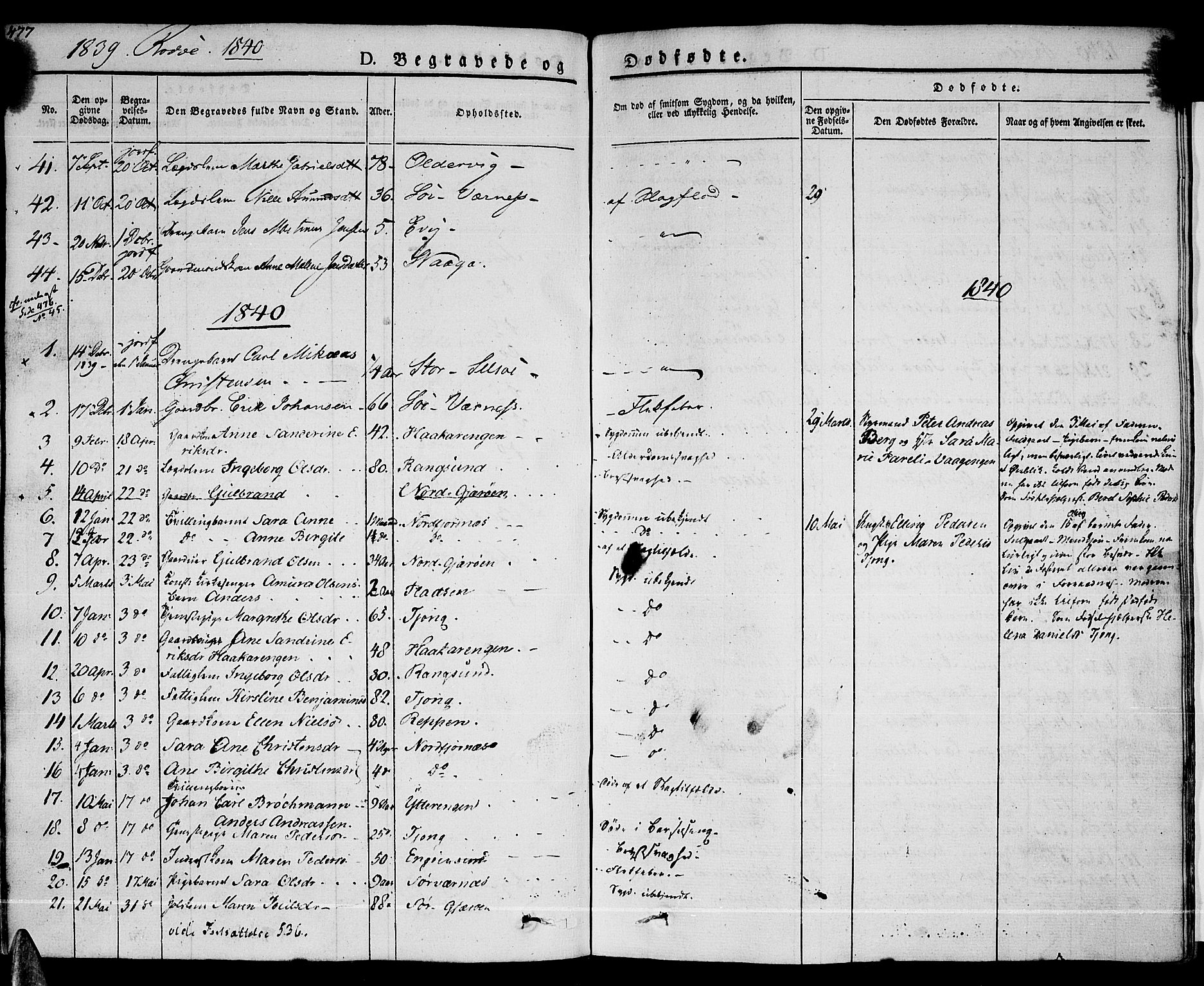Ministerialprotokoller, klokkerbøker og fødselsregistre - Nordland, SAT/A-1459/841/L0600: Parish register (official) no. 841A07 /1, 1825-1844, p. 477