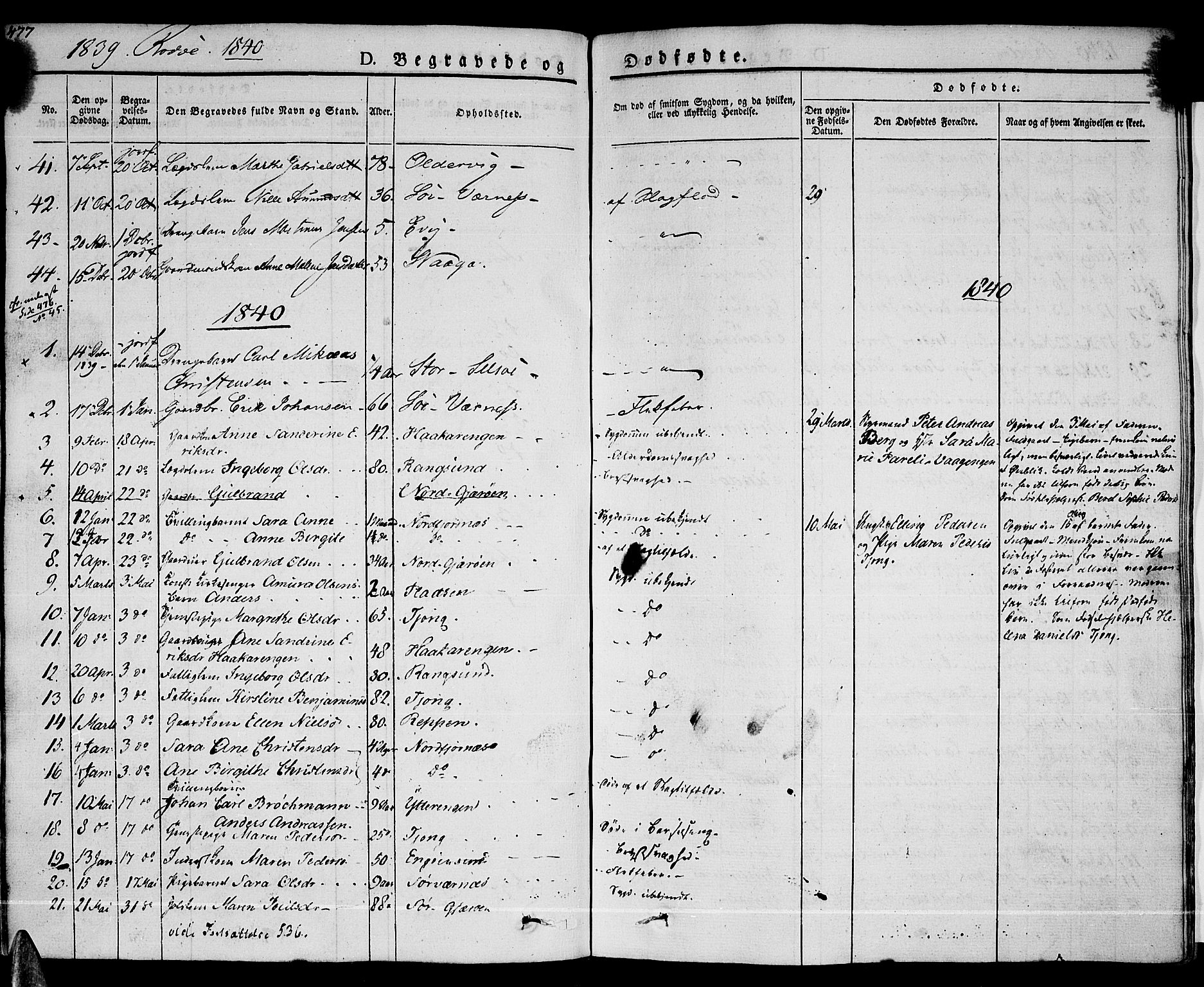 Ministerialprotokoller, klokkerbøker og fødselsregistre - Nordland, AV/SAT-A-1459/841/L0600: Parish register (official) no. 841A07 /1, 1825-1844, p. 477