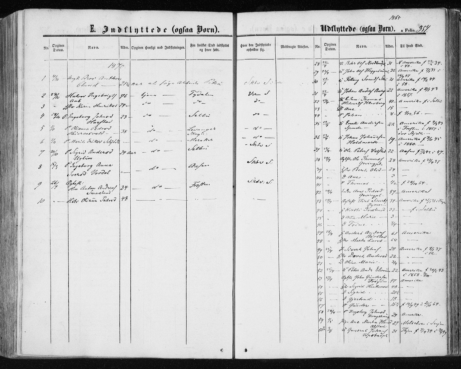Ministerialprotokoller, klokkerbøker og fødselsregistre - Nord-Trøndelag, SAT/A-1458/709/L0075: Parish register (official) no. 709A15, 1859-1870, p. 354
