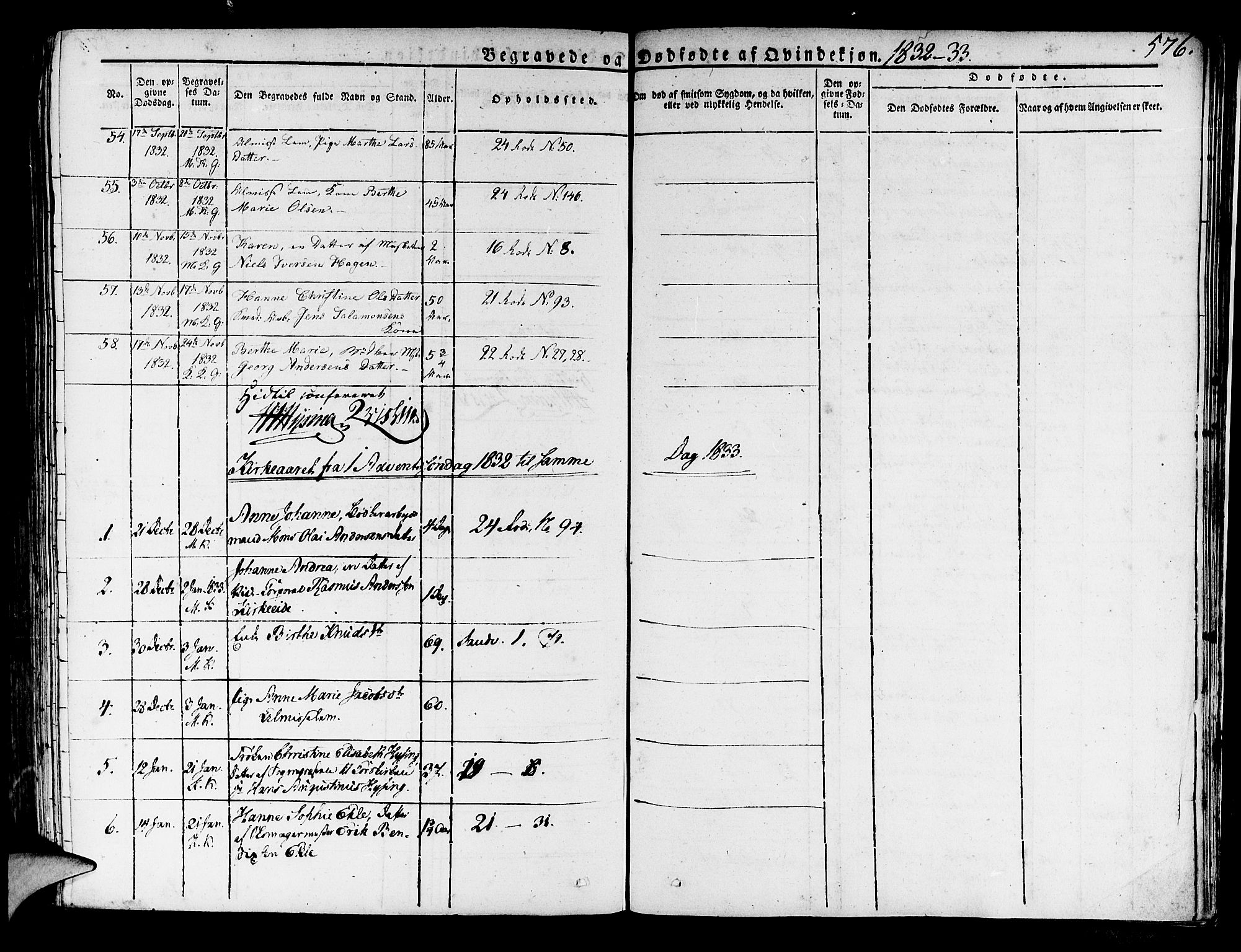 Korskirken sokneprestembete, SAB/A-76101/H/Haa/L0014: Parish register (official) no. A 14, 1823-1835, p. 576