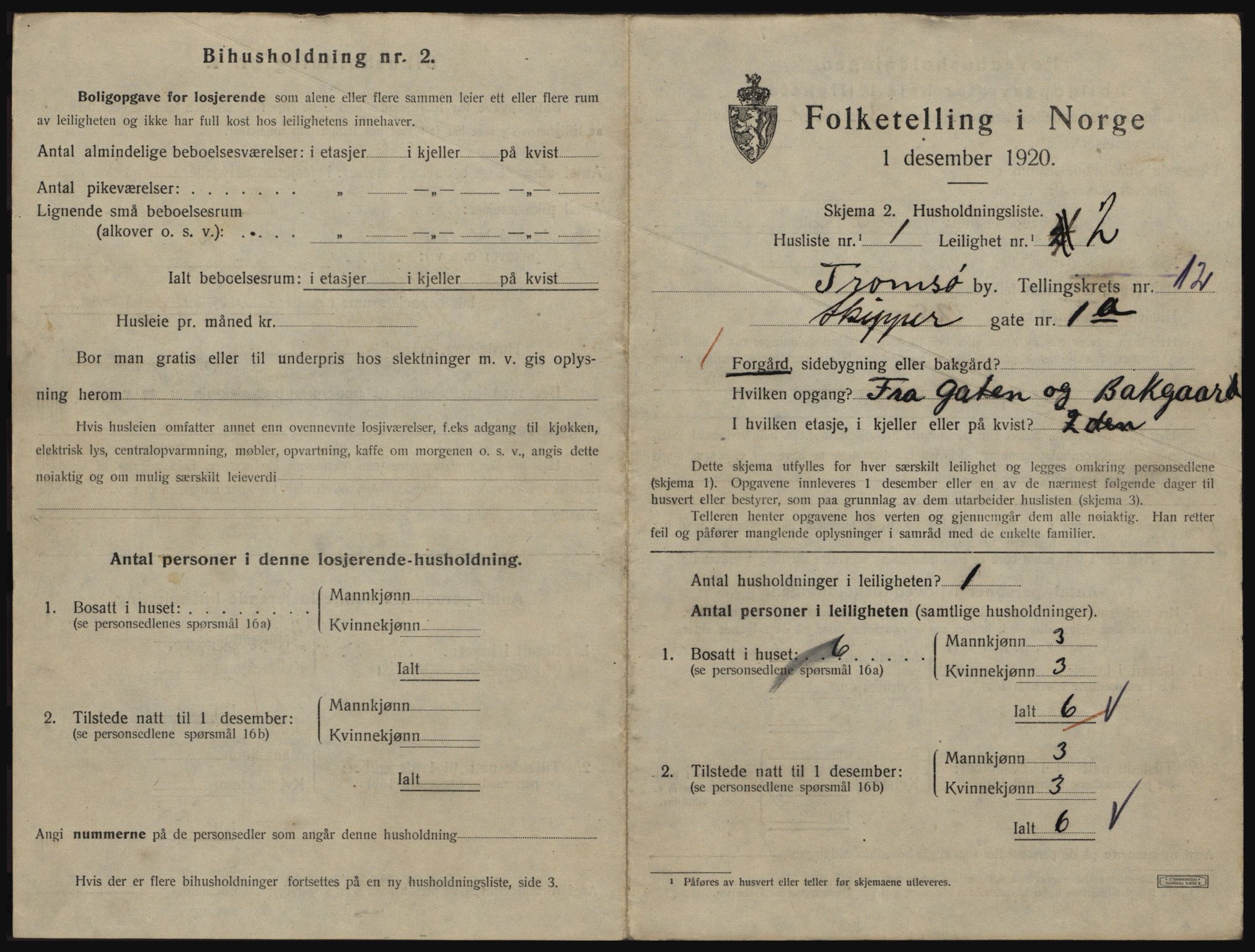 SATØ, 1920 census for Tromsø, 1920, p. 5901