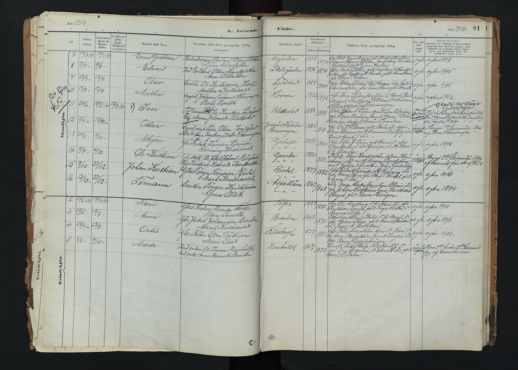Nord-Fron prestekontor, SAH/PREST-080/H/Ha/Haa/L0005: Parish register (official) no. 5, 1884-1914, p. 81