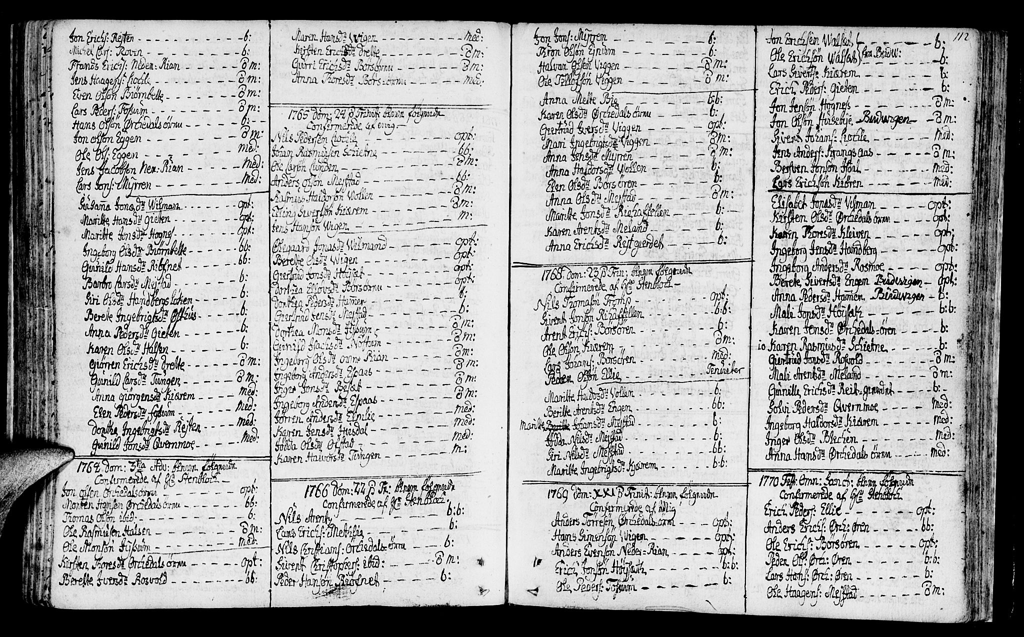 Ministerialprotokoller, klokkerbøker og fødselsregistre - Sør-Trøndelag, AV/SAT-A-1456/665/L0768: Parish register (official) no. 665A03, 1754-1803, p. 112