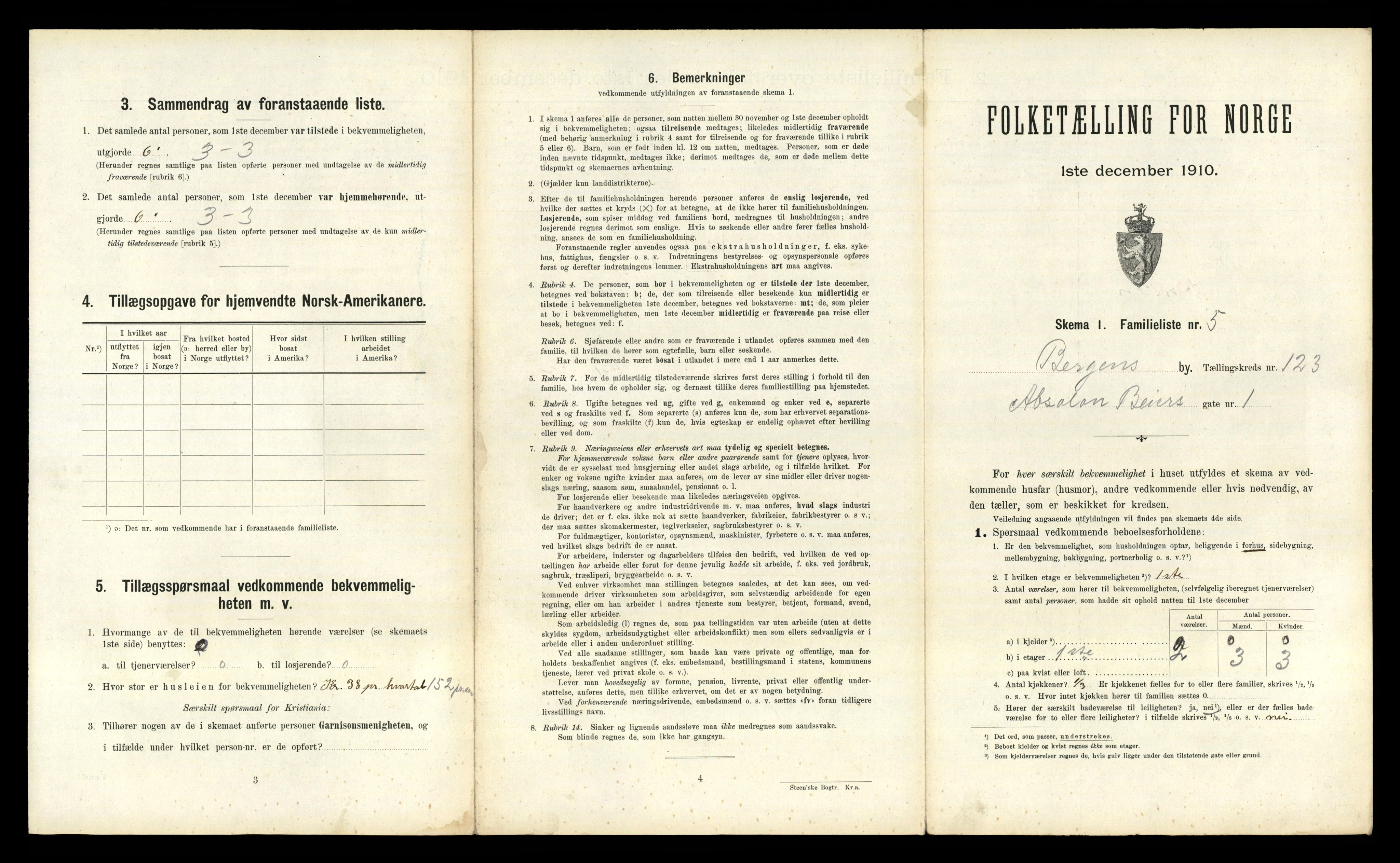 RA, 1910 census for Bergen, 1910, p. 42515