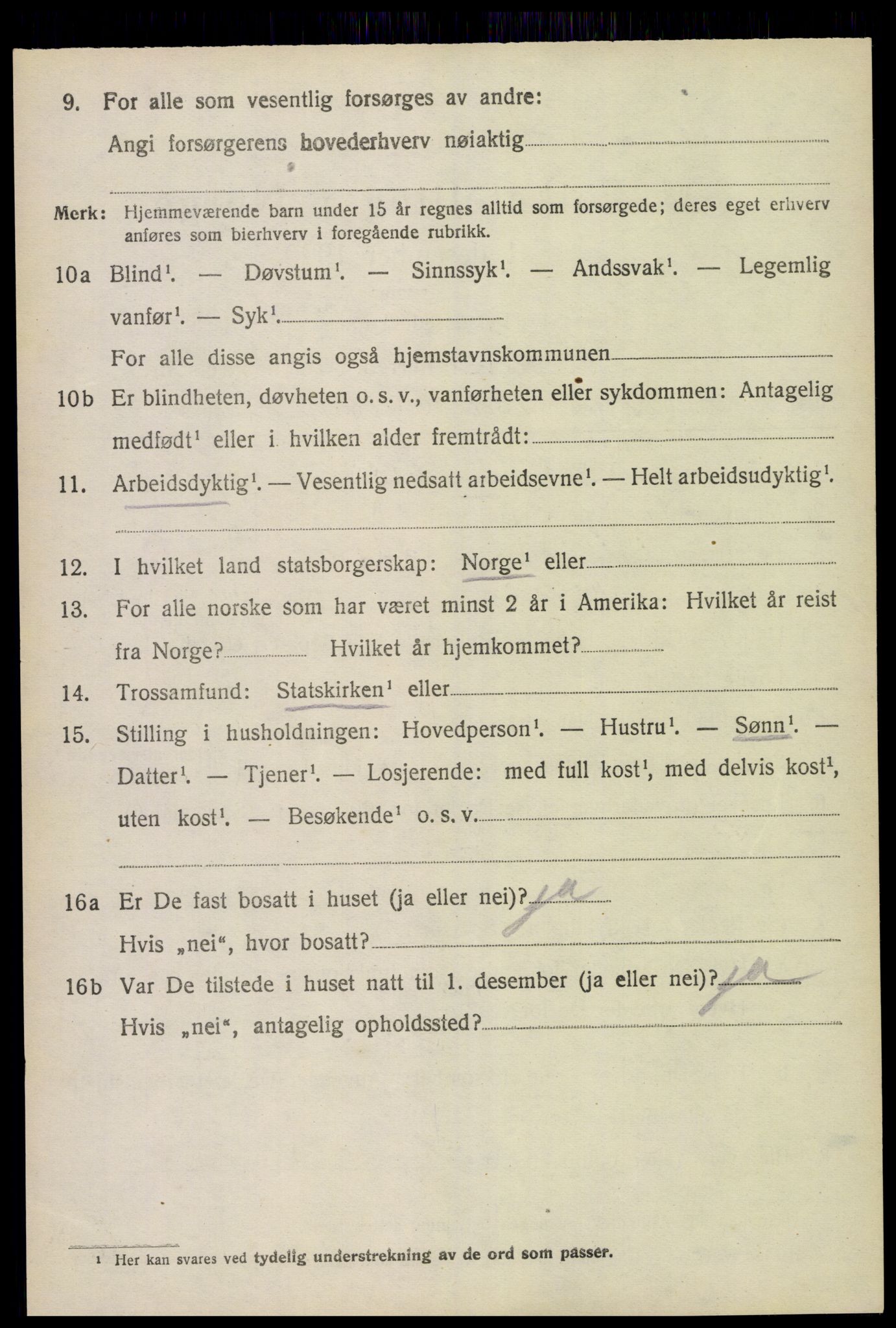 SAK, 1920 census for Fjære, 1920, p. 10024