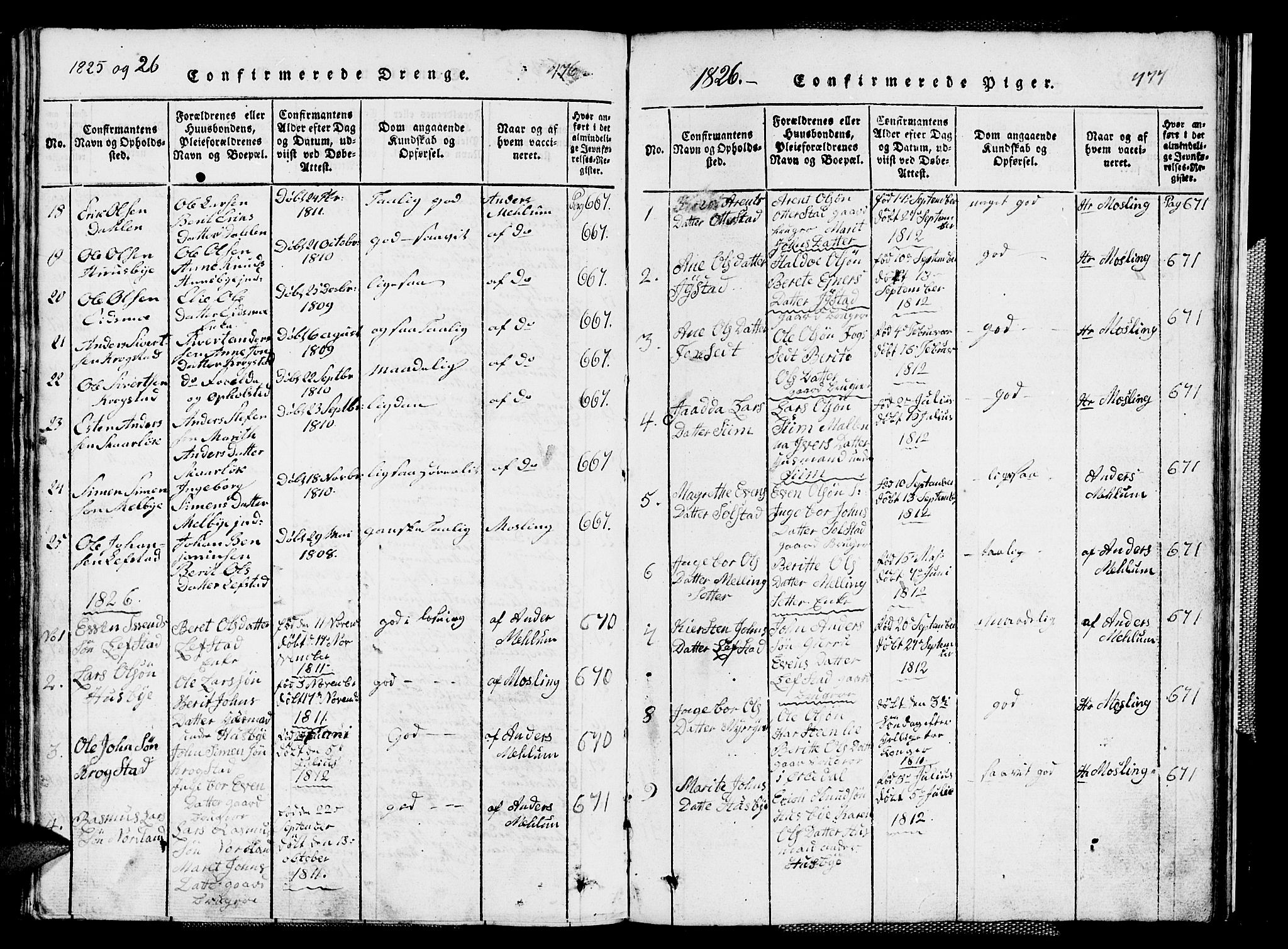 Ministerialprotokoller, klokkerbøker og fødselsregistre - Sør-Trøndelag, AV/SAT-A-1456/667/L0796: Parish register (copy) no. 667C01, 1817-1836, p. 476-477