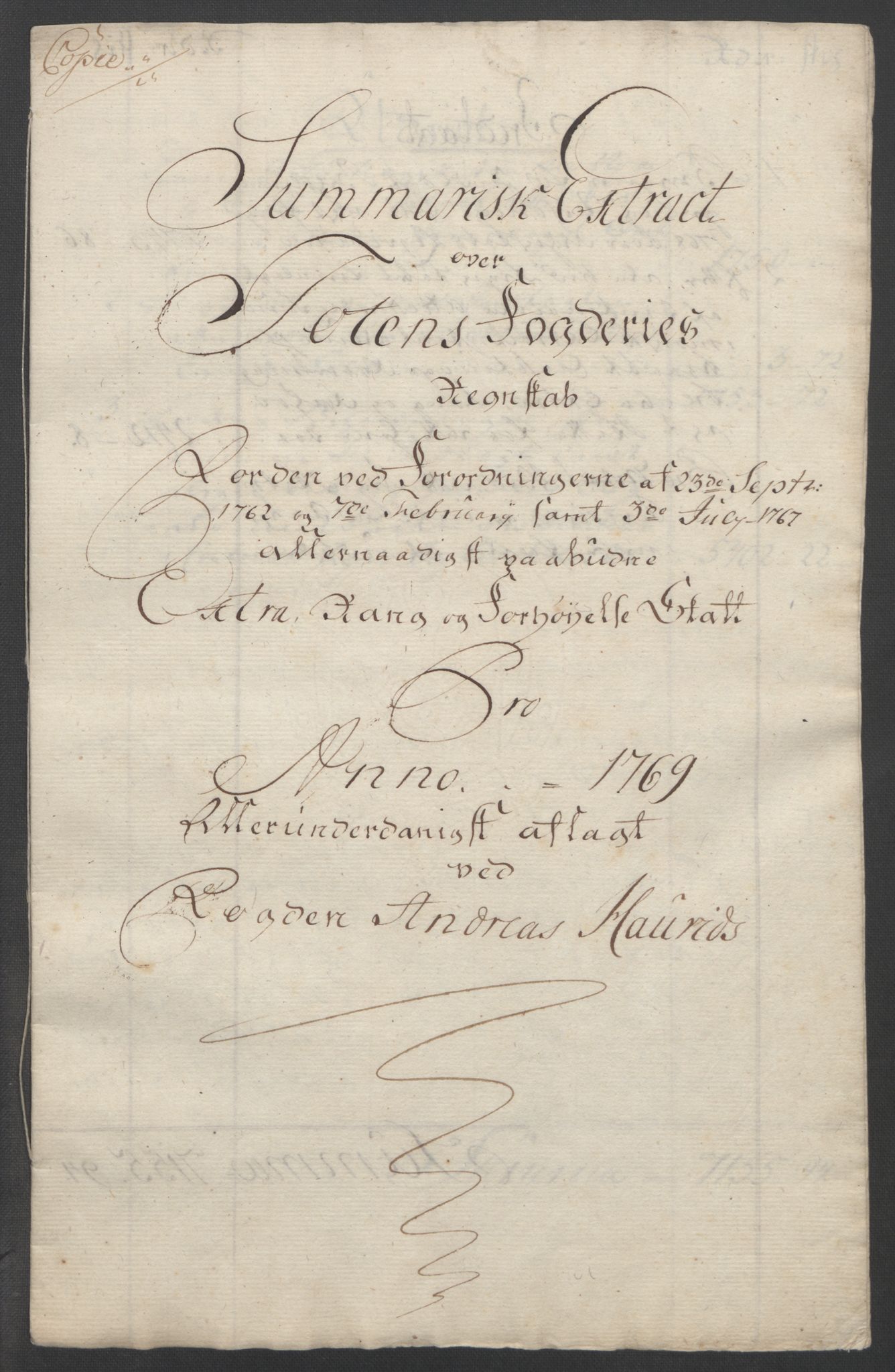 Rentekammeret inntil 1814, Reviderte regnskaper, Fogderegnskap, AV/RA-EA-4092/R19/L1399: Fogderegnskap Toten, Hadeland og Vardal, 1762-1783, p. 189