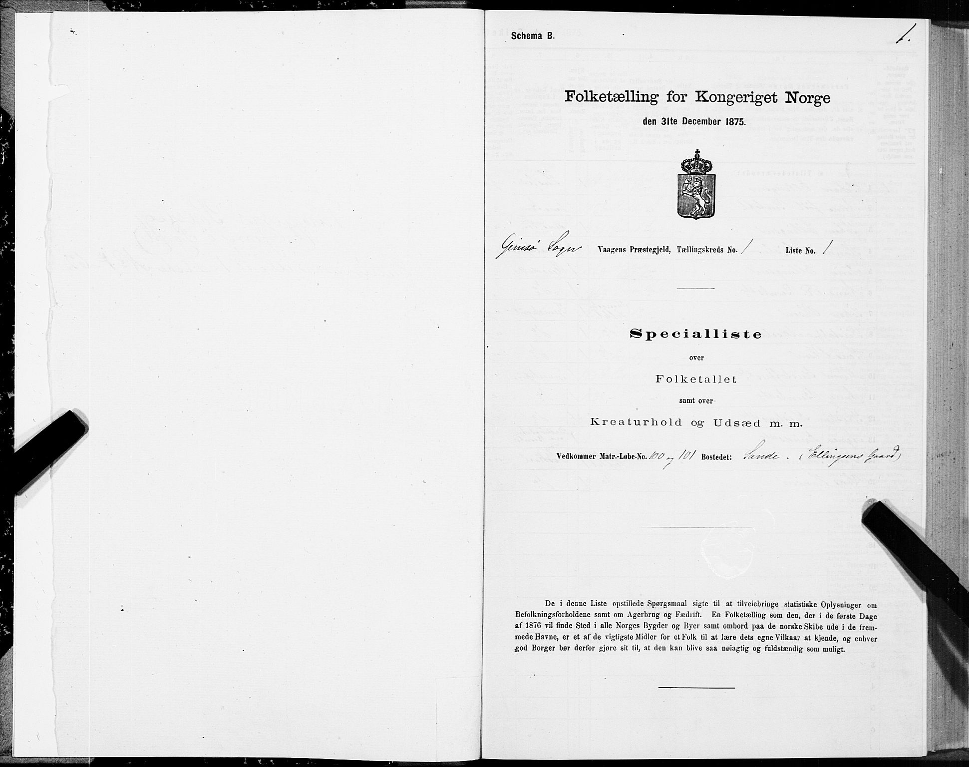 SAT, 1875 census for 1865P Vågan, 1875, p. 5001