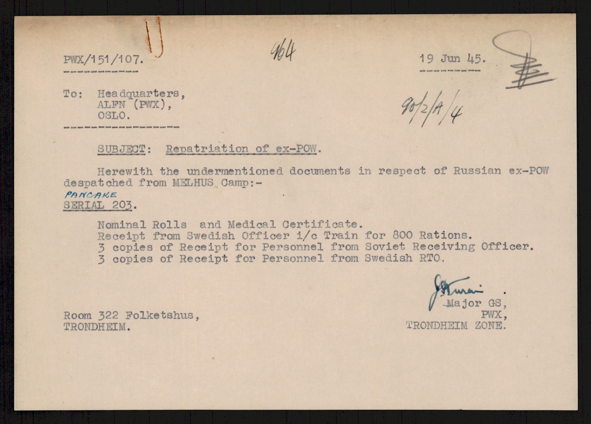 Flyktnings- og fangedirektoratet, Repatrieringskontoret, AV/RA-S-1681/D/Db/L0018: Displaced Persons (DPs) og sivile tyskere, 1945-1948, p. 855