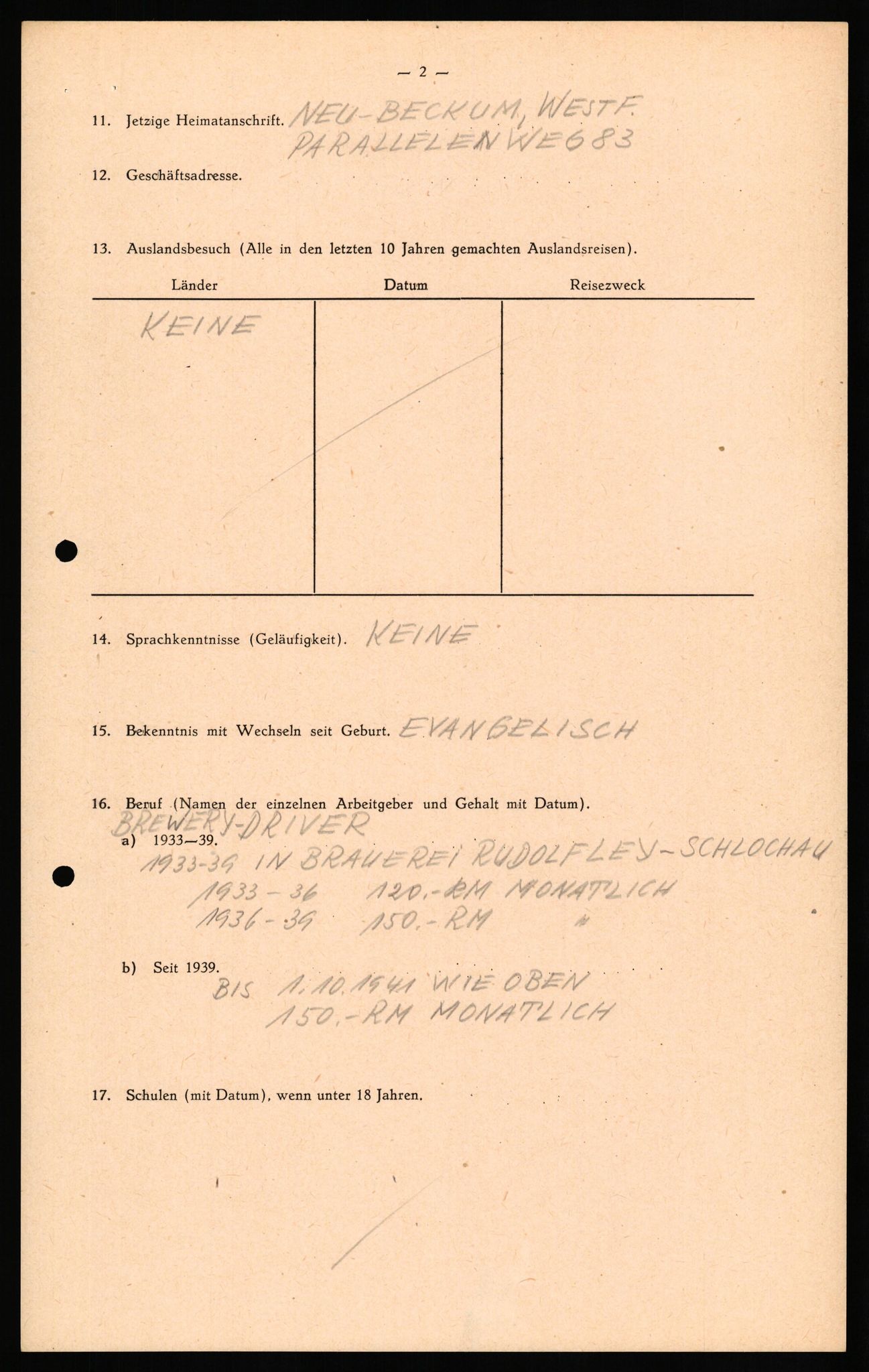 Forsvaret, Forsvarets overkommando II, AV/RA-RAFA-3915/D/Db/L0027: CI Questionaires. Tyske okkupasjonsstyrker i Norge. Tyskere., 1945-1946, p. 351