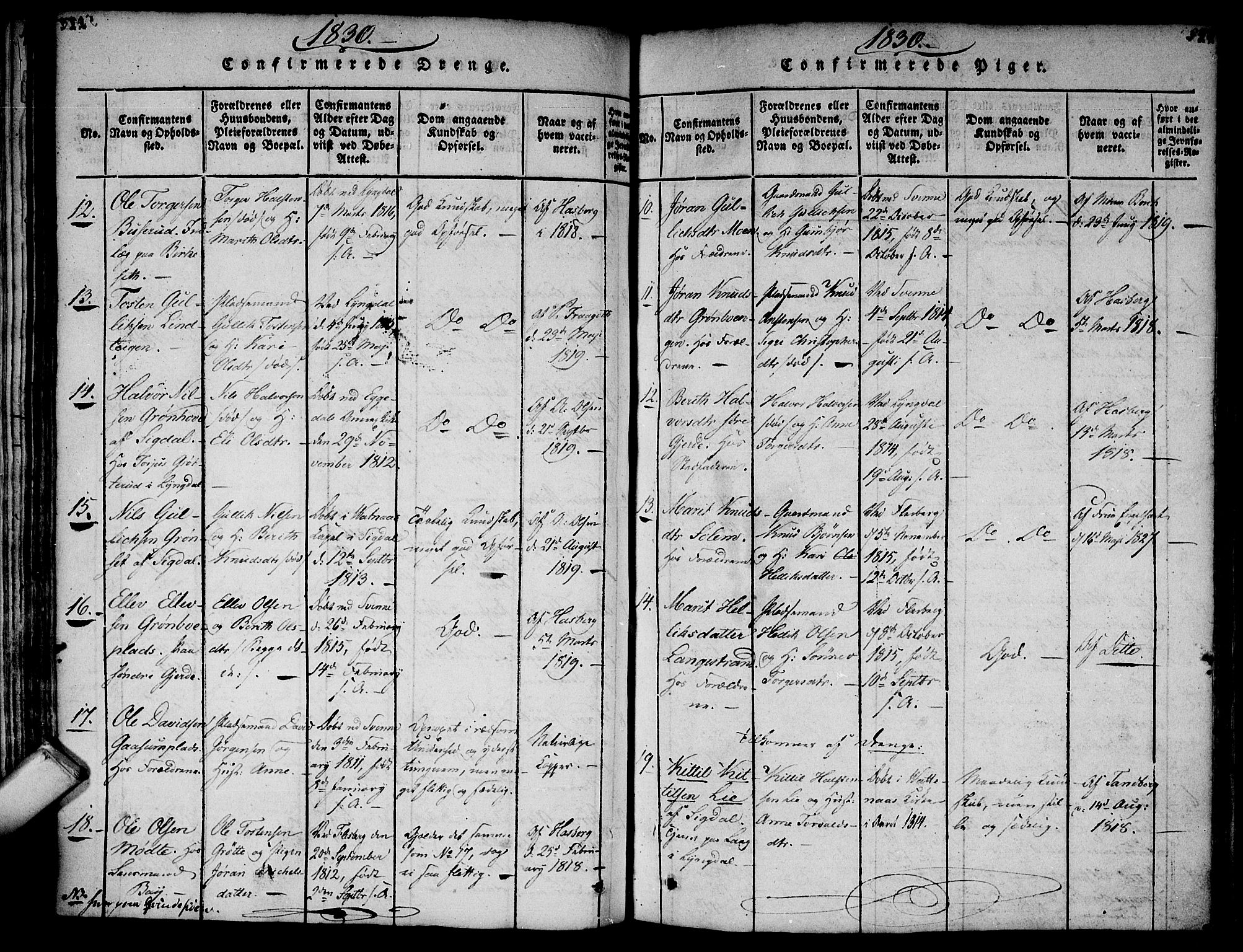 Flesberg kirkebøker, AV/SAKO-A-18/F/Fa/L0005: Parish register (official) no. I 5, 1816-1834, p. 553-554