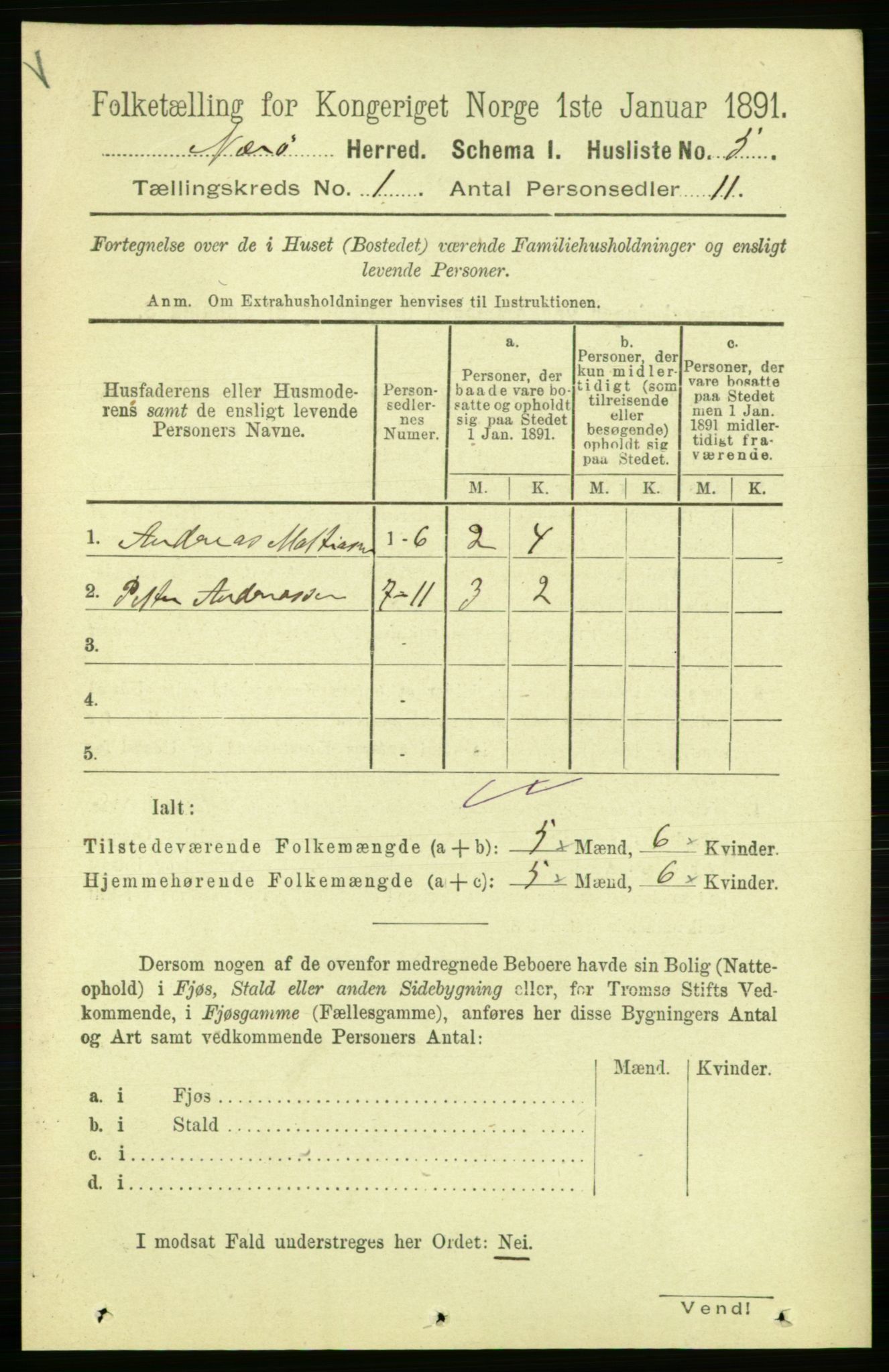 RA, 1891 census for 1751 Nærøy, 1891, p. 18