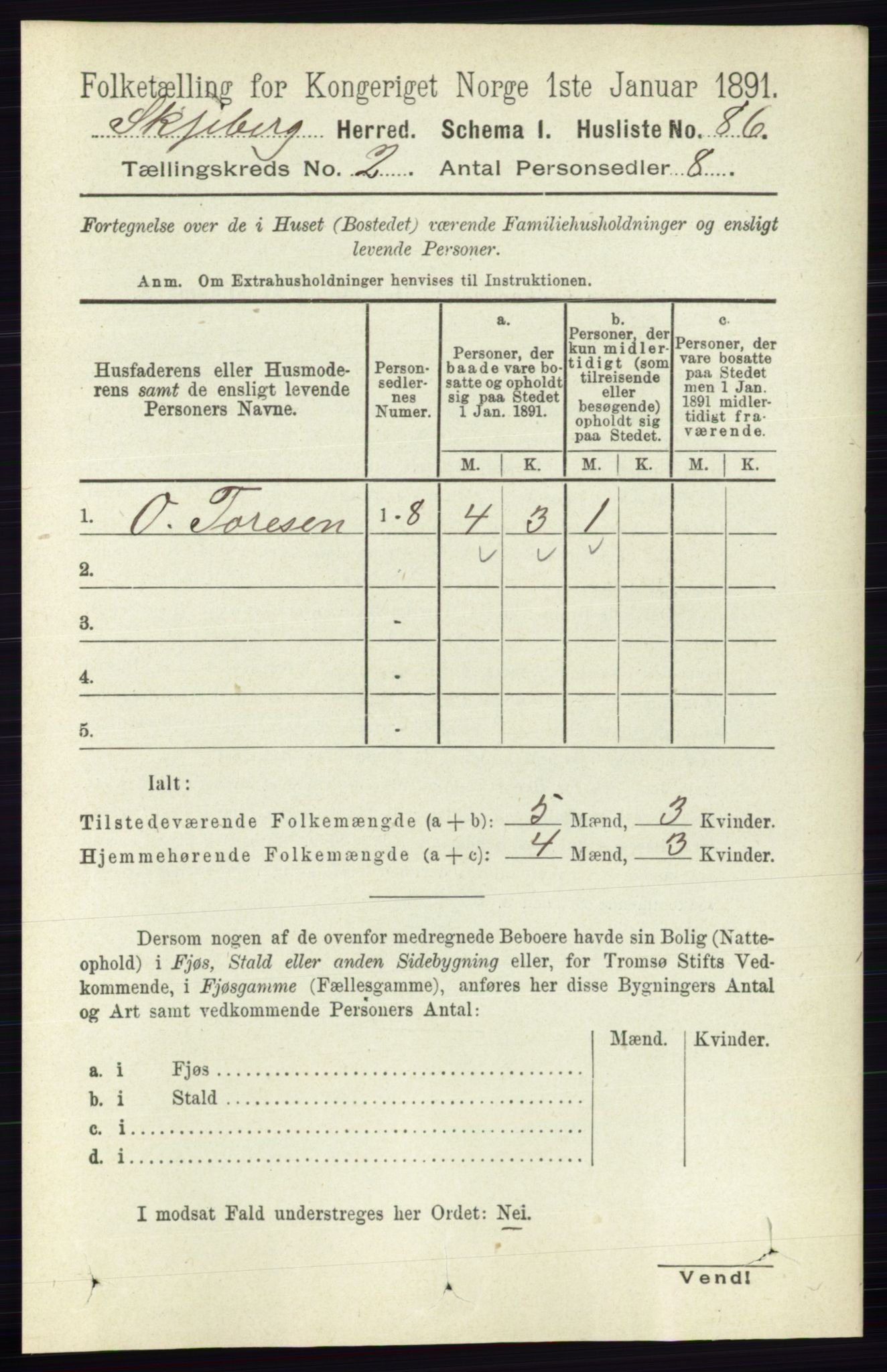 RA, 1891 census for 0115 Skjeberg, 1891, p. 896