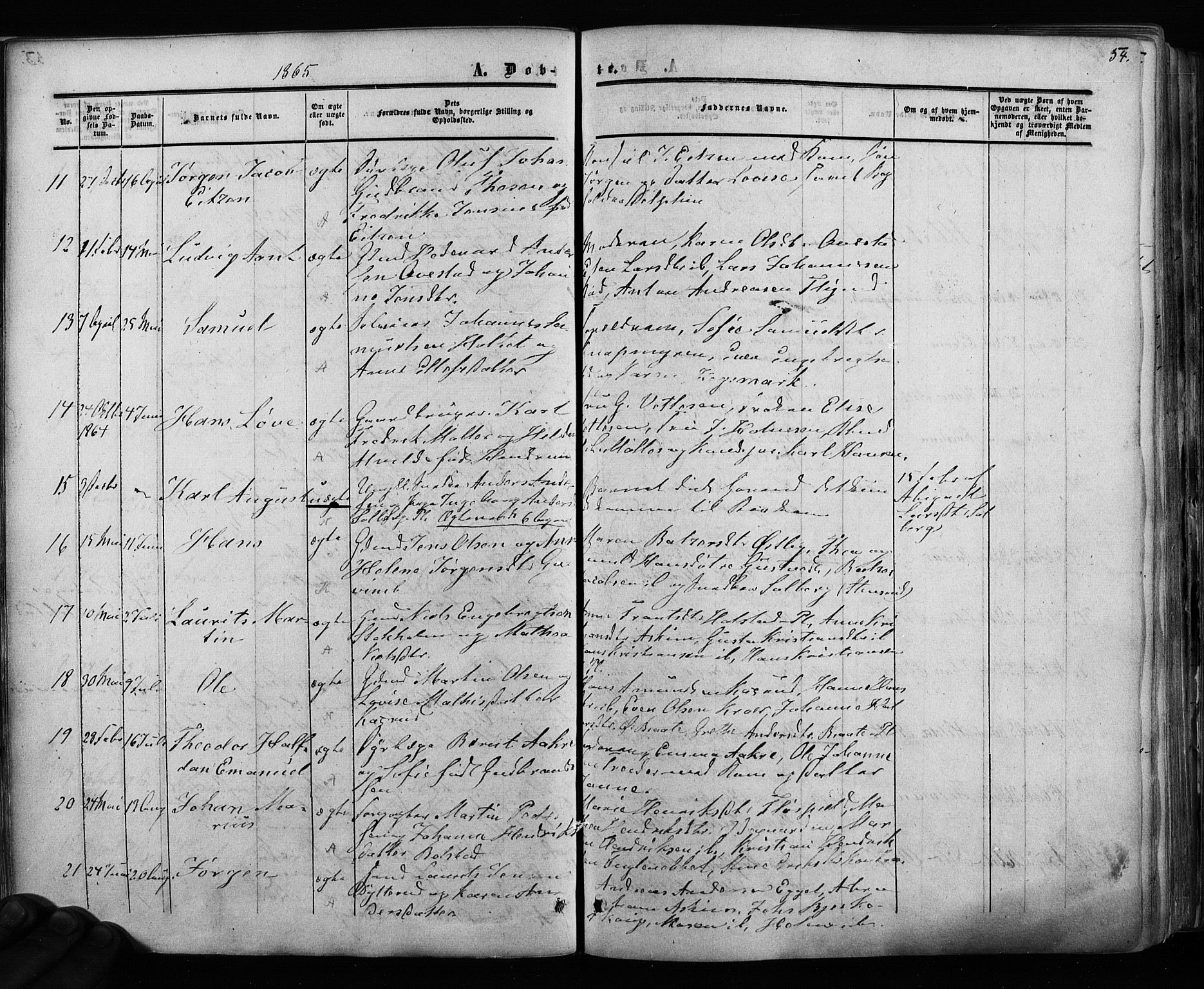 Ås prestekontor Kirkebøker, AV/SAO-A-10894/F/Fa/L0007: Parish register (official) no. I 7, 1854-1870, p. 54