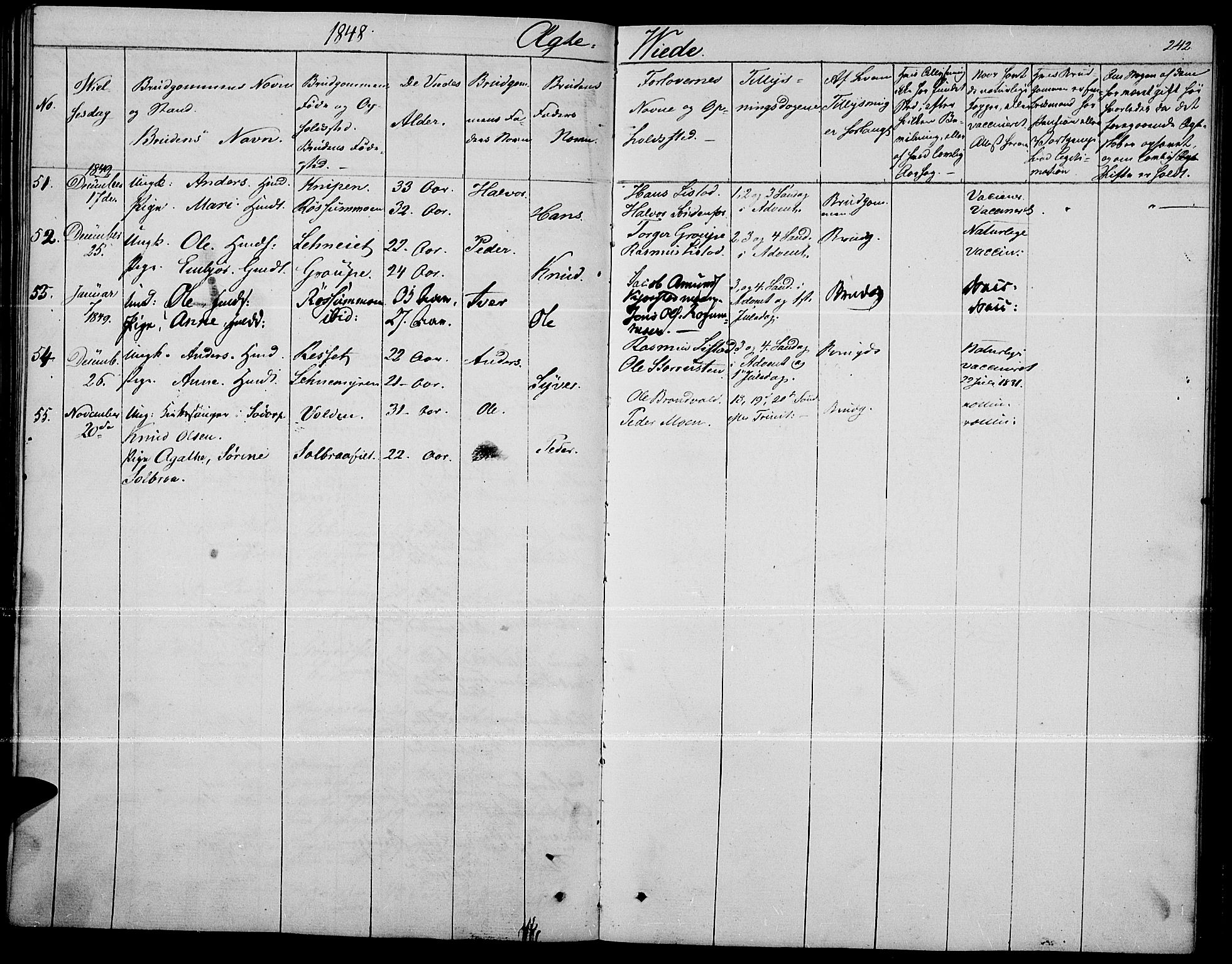 Fron prestekontor, SAH/PREST-078/H/Ha/Haa/L0004: Parish register (official) no. 4, 1839-1848, p. 242