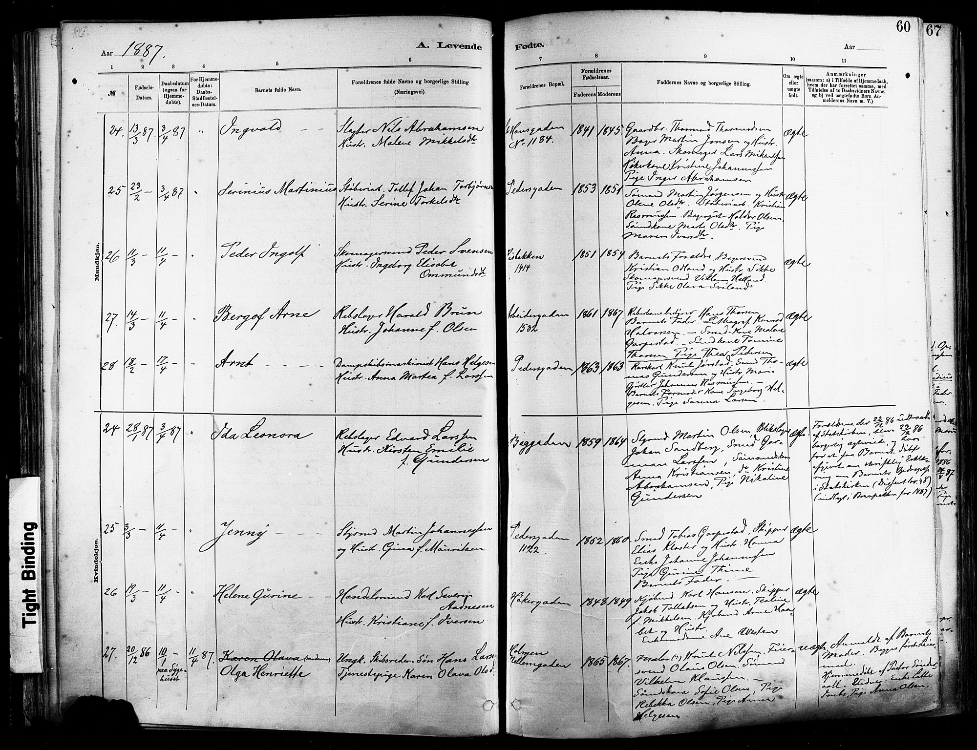 St. Johannes sokneprestkontor, AV/SAST-A-101814/001/30/30BA/L0001: Parish register (official) no. A 1, 1885-1891, p. 60