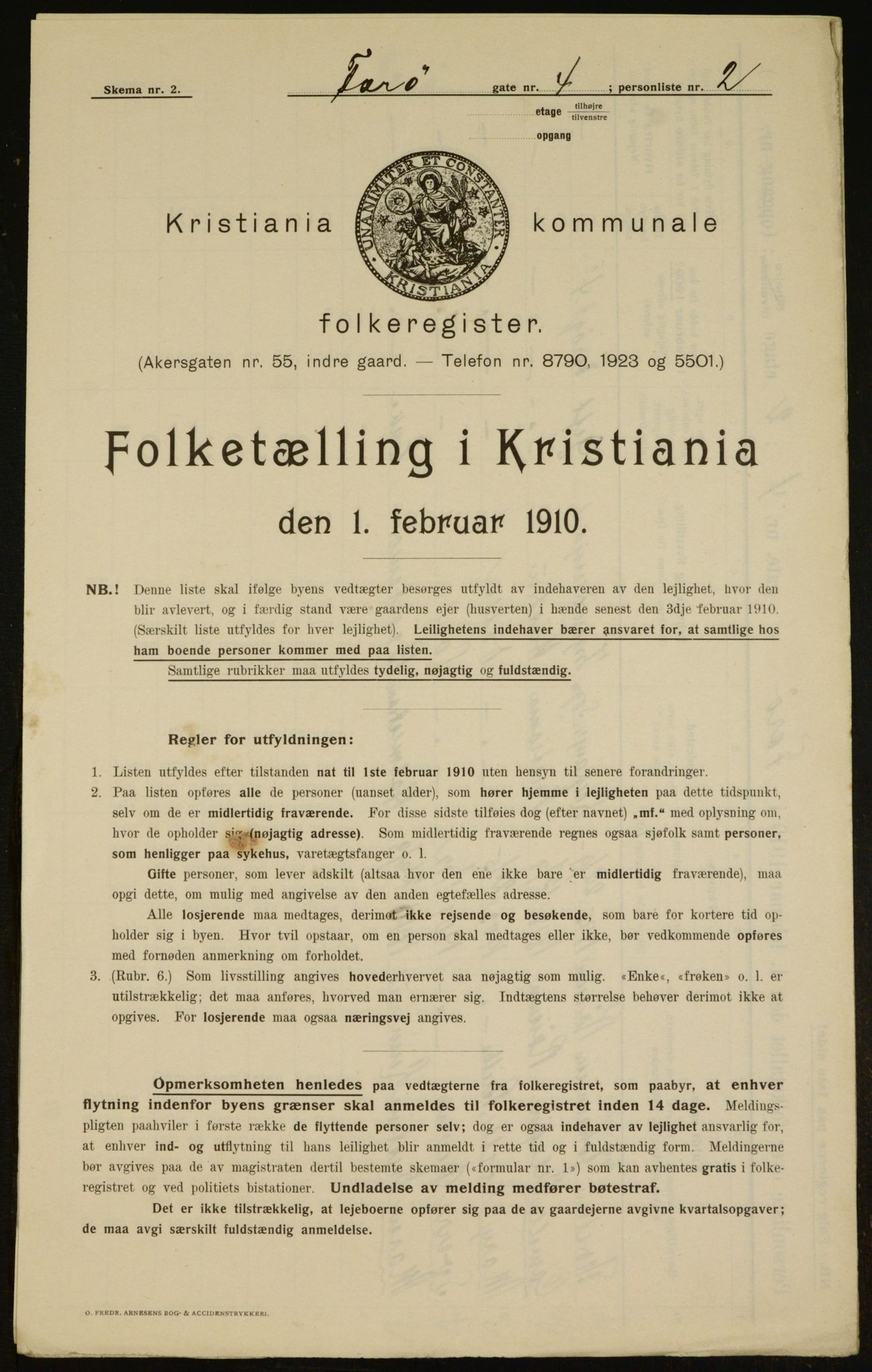 OBA, Municipal Census 1910 for Kristiania, 1910, p. 27097