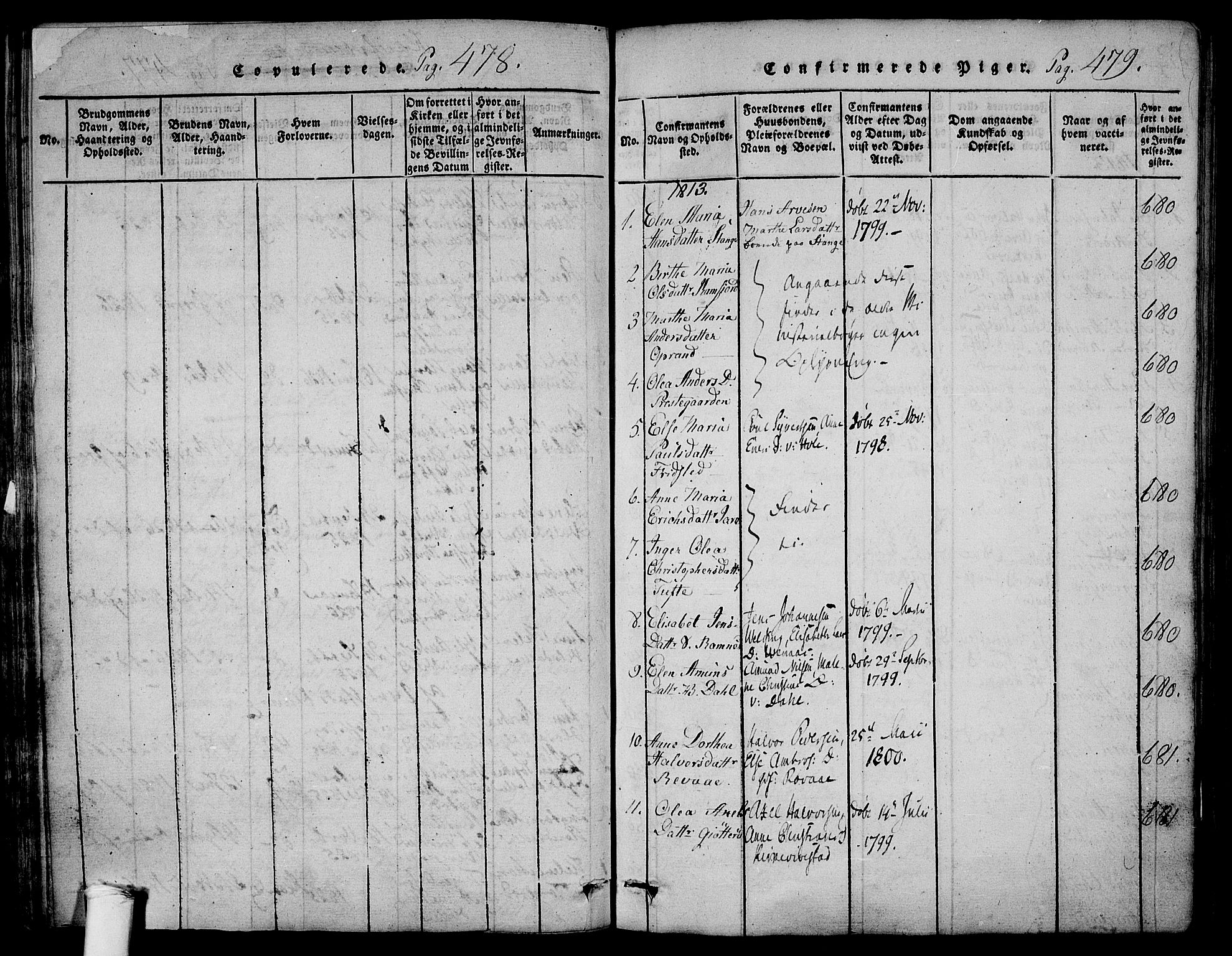 Ramnes kirkebøker, AV/SAKO-A-314/F/Fa/L0004: Parish register (official) no. I 4, 1813-1840, p. 478-479