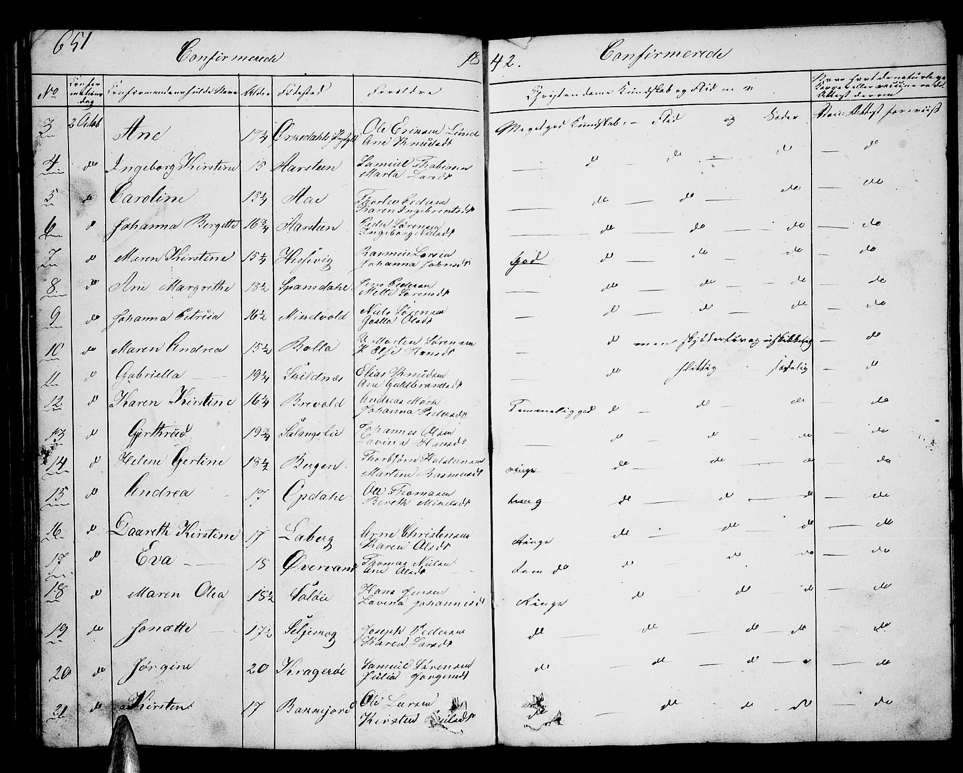 Ibestad sokneprestembete, SATØ/S-0077/H/Ha/Hab/L0003klokker: Parish register (copy) no. 3, 1833-1852, p. 651