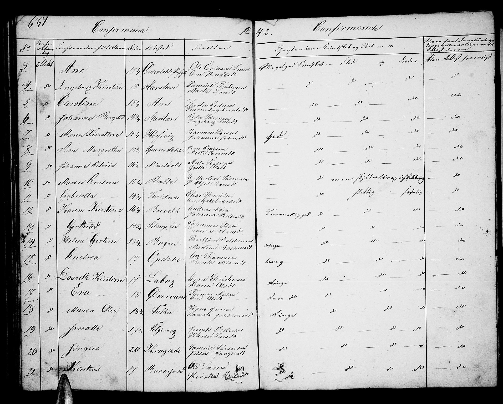 Ibestad sokneprestembete, AV/SATØ-S-0077/H/Ha/Hab/L0003klokker: Parish register (copy) no. 3, 1833-1852, p. 651