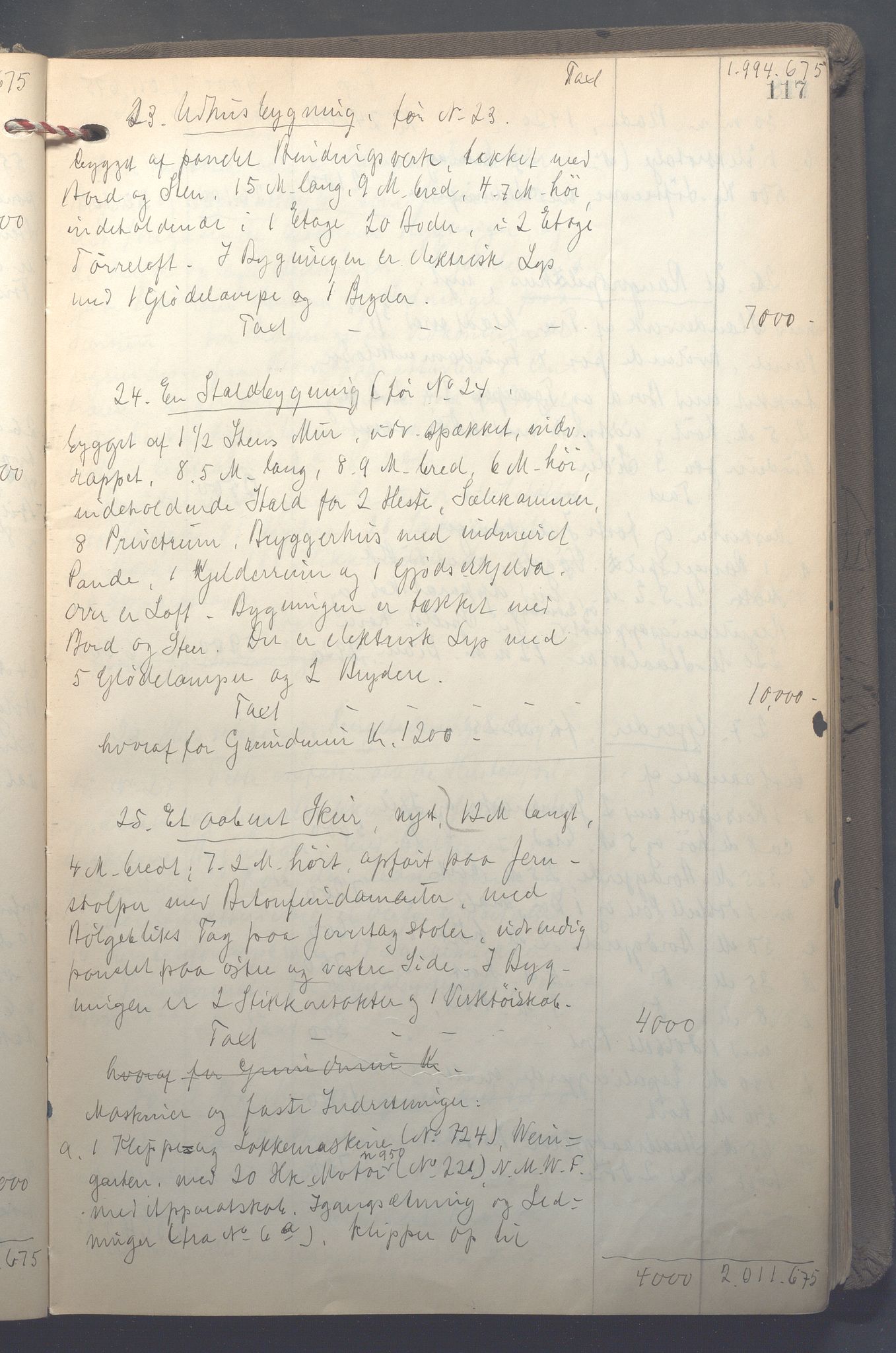 Lensmennene i Aker, OBA/A-10133/F/Fb/L0002: Branntakstprotokoll, 1922-1929, p. 117