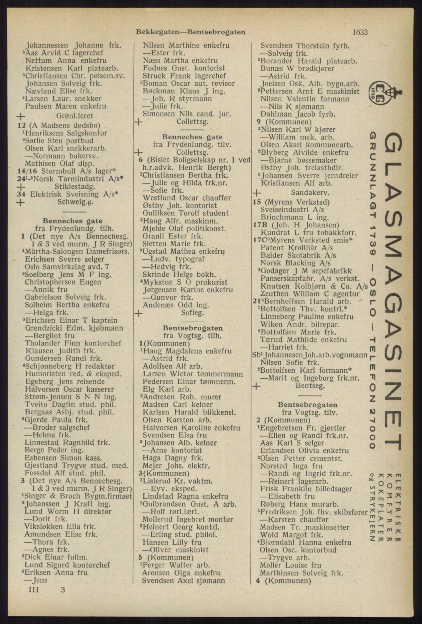 Kristiania/Oslo adressebok, PUBL/-, 1936, p. 1633