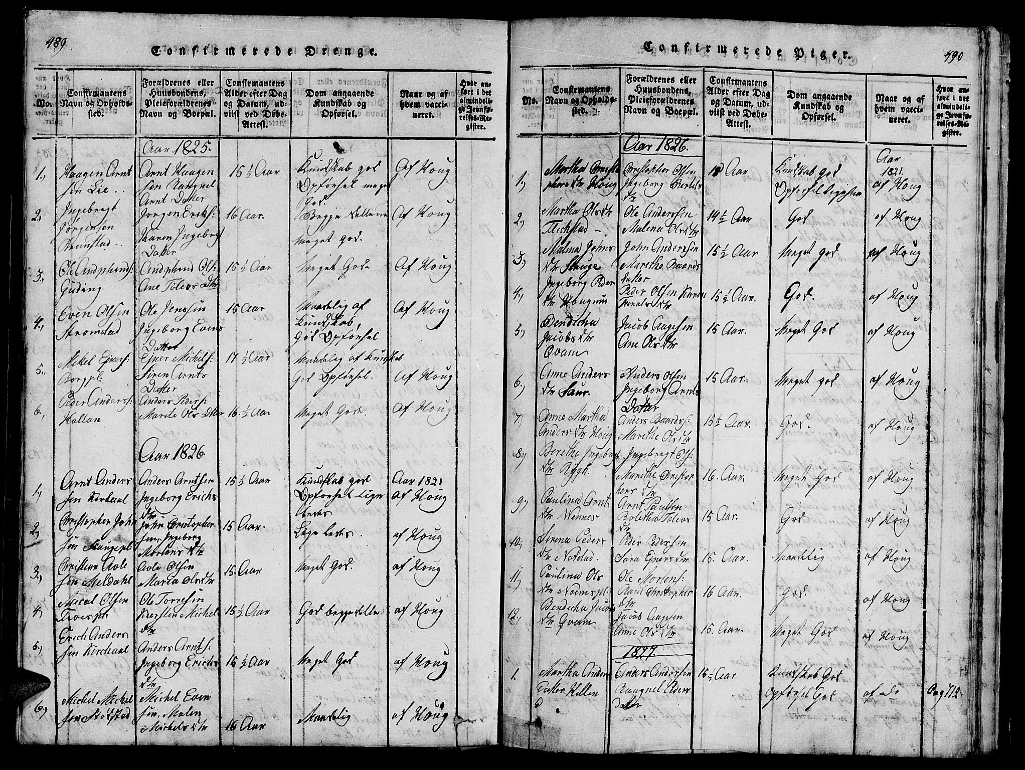 Ministerialprotokoller, klokkerbøker og fødselsregistre - Nord-Trøndelag, SAT/A-1458/747/L0459: Parish register (copy) no. 747C01, 1816-1842, p. 489-490